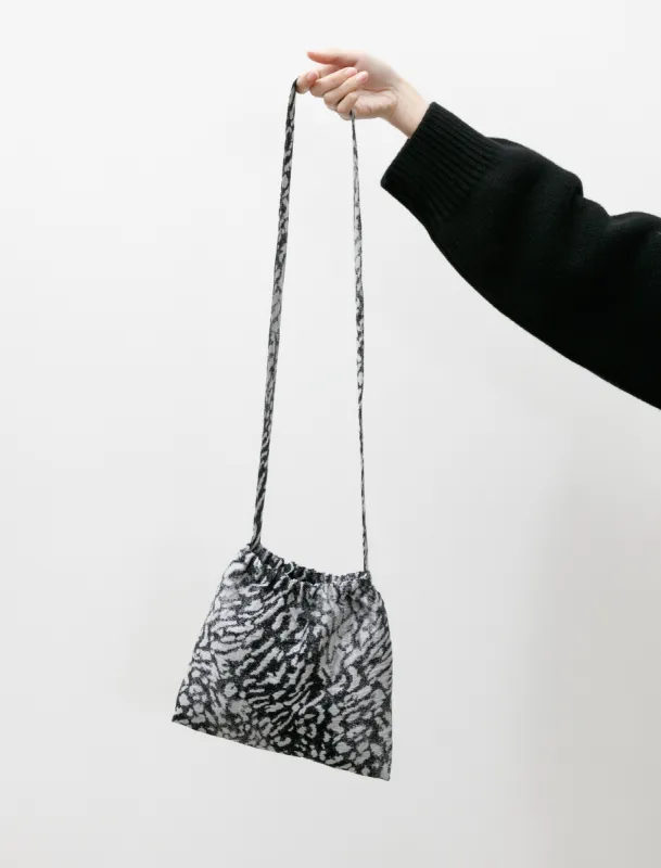 Elastic Pochette Leopard Jacquard Silver Grey sold by SHOP NEIGHBOR