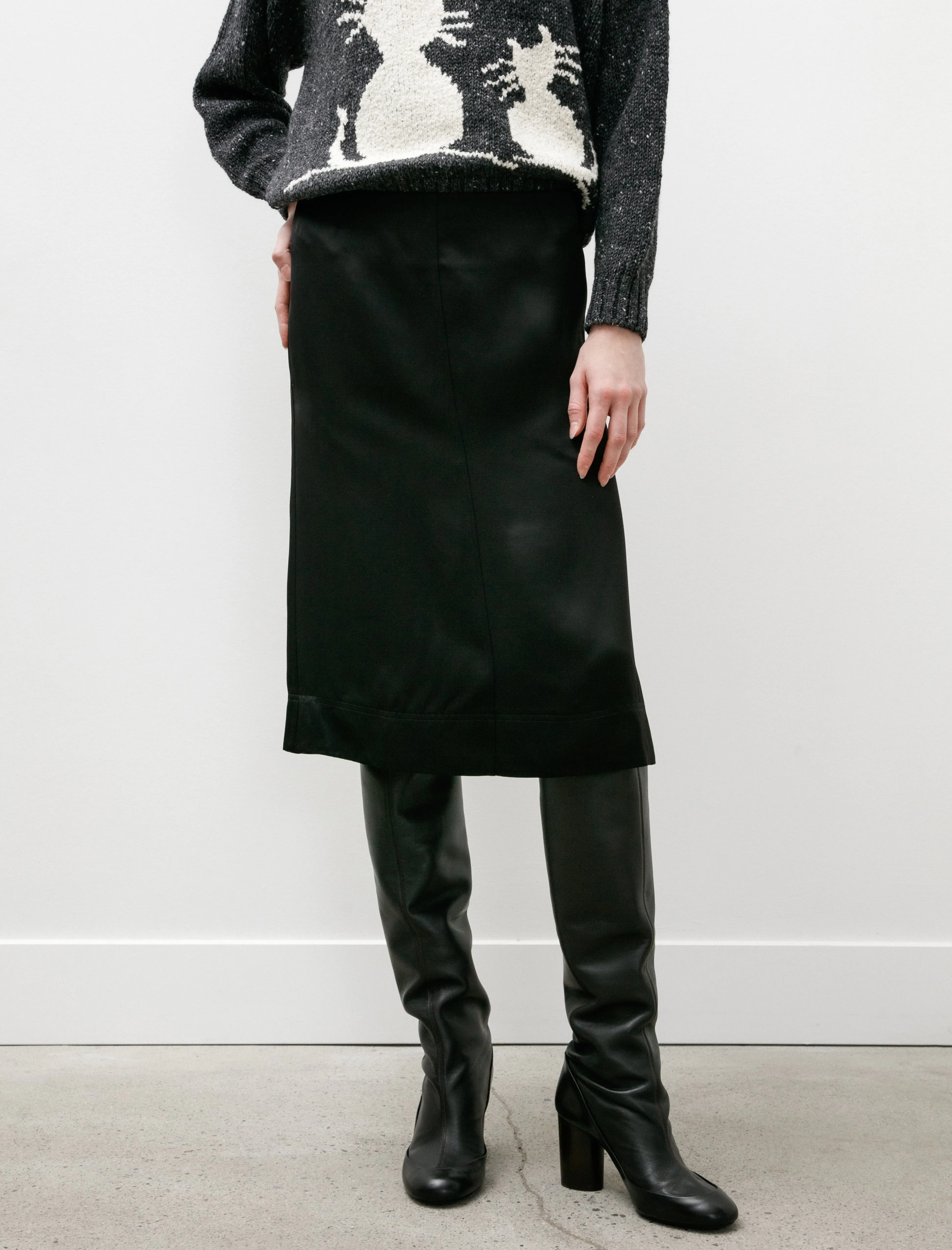 Paneled Satin Skirt Black sold by SHOP NEIGHBOR product image thumbnail 2