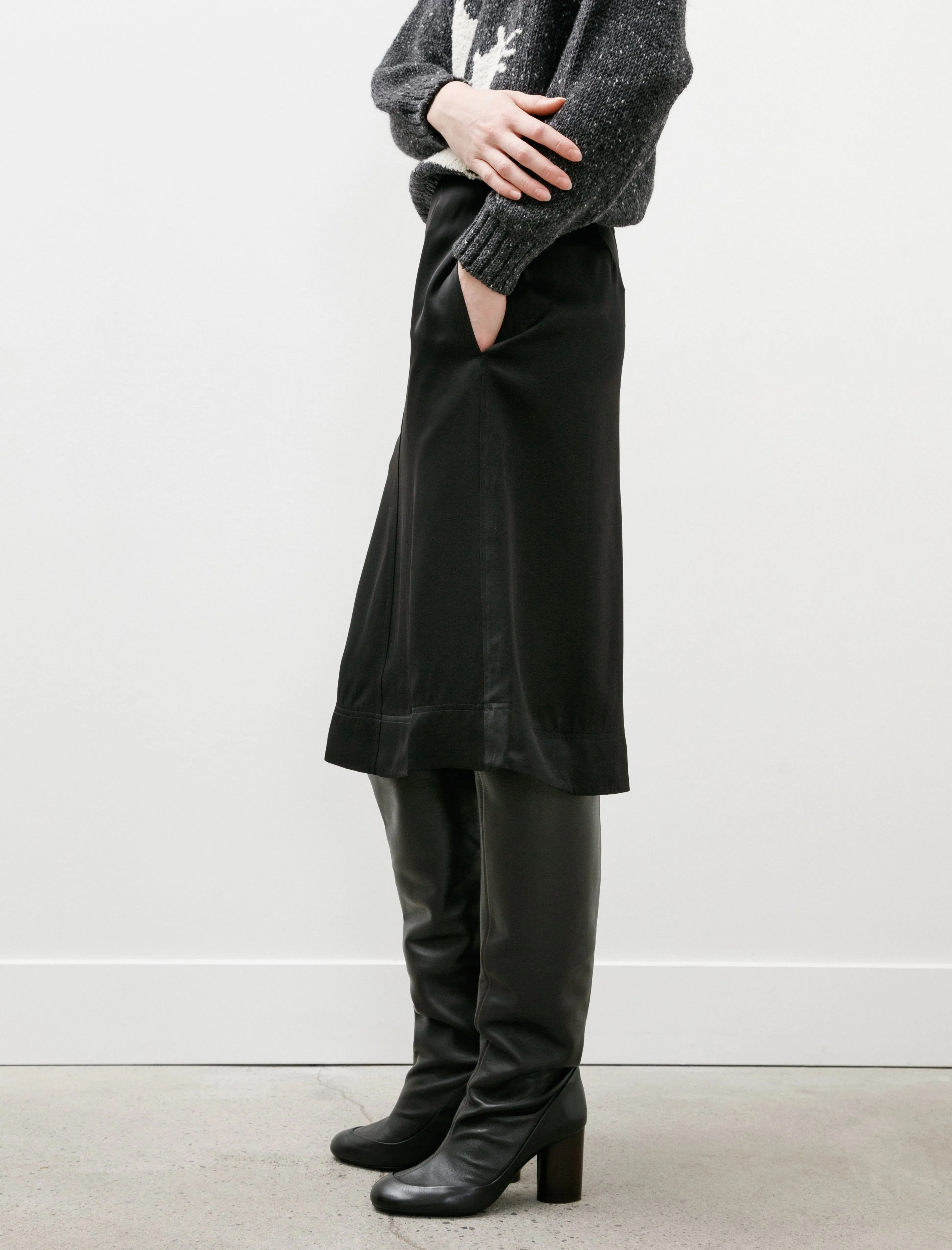 Paneled Satin Skirt Black sold by SHOP NEIGHBOR product image thumbnail 3