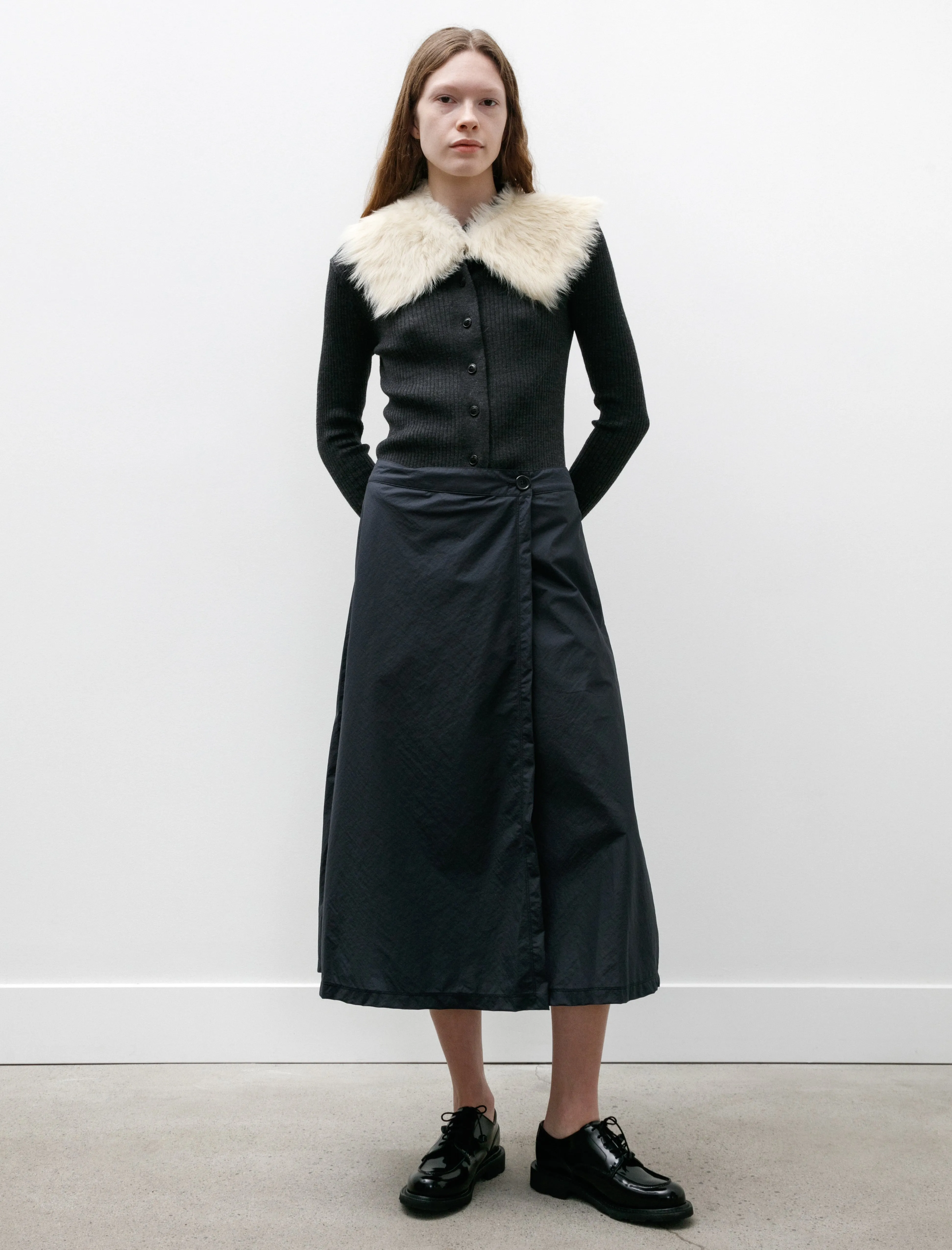 Wrap Skirt Recycled Nylon Midnight sold by SHOP NEIGHBOR