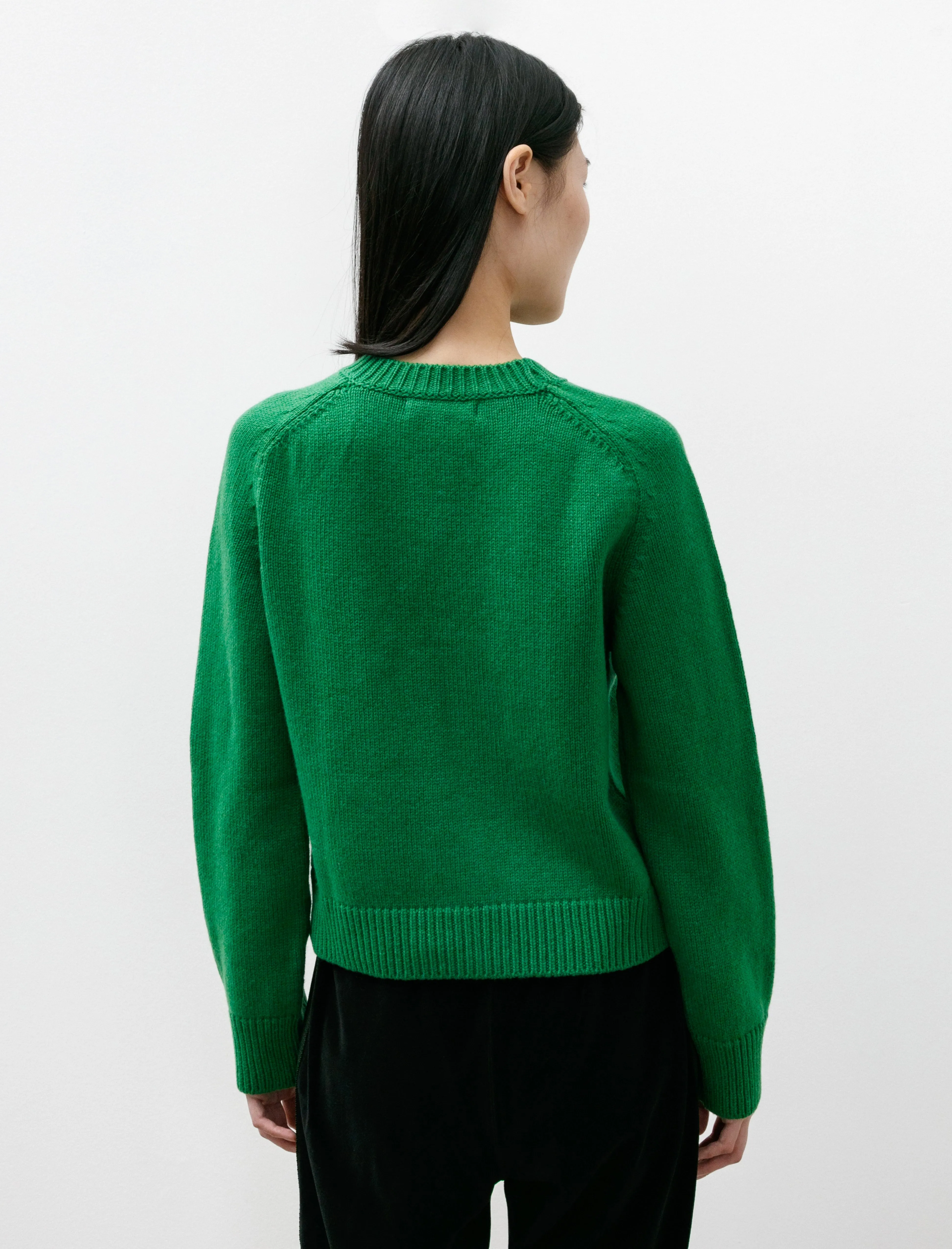 Plain Saddle Shoulder Crewneck Pagoda Green sold by SHOP NEIGHBOR product image thumbnail 4