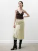 Satin Midi Skirt Vanilla Yellow sold by SHOP NEIGHBOR
