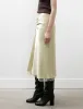 Satin Midi Skirt Vanilla Yellow sold by SHOP NEIGHBOR