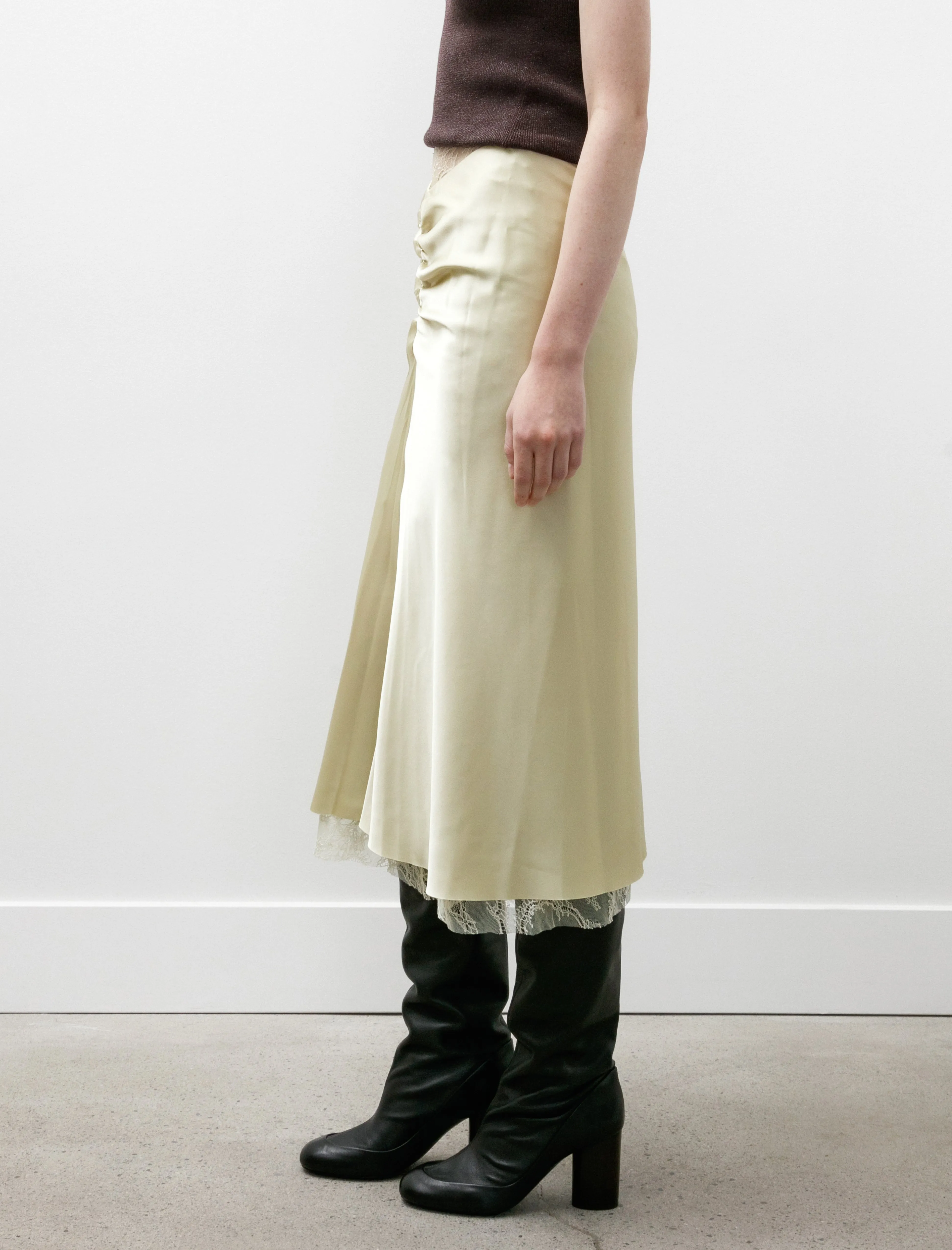 Satin Midi Skirt Vanilla Yellow sold by SHOP NEIGHBOR product image thumbnail 3