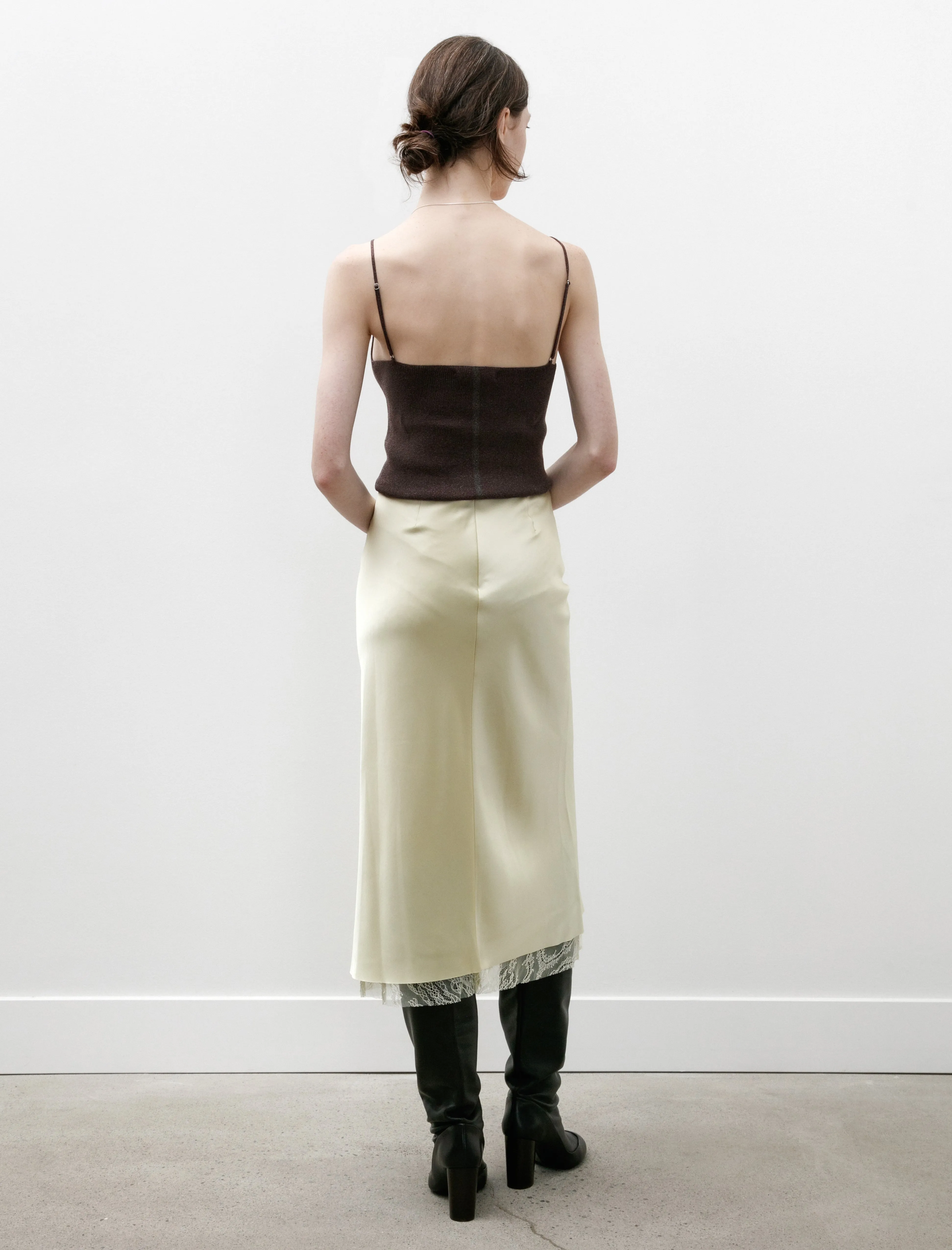 Satin Midi Skirt Vanilla Yellow sold by SHOP NEIGHBOR product image thumbnail 5