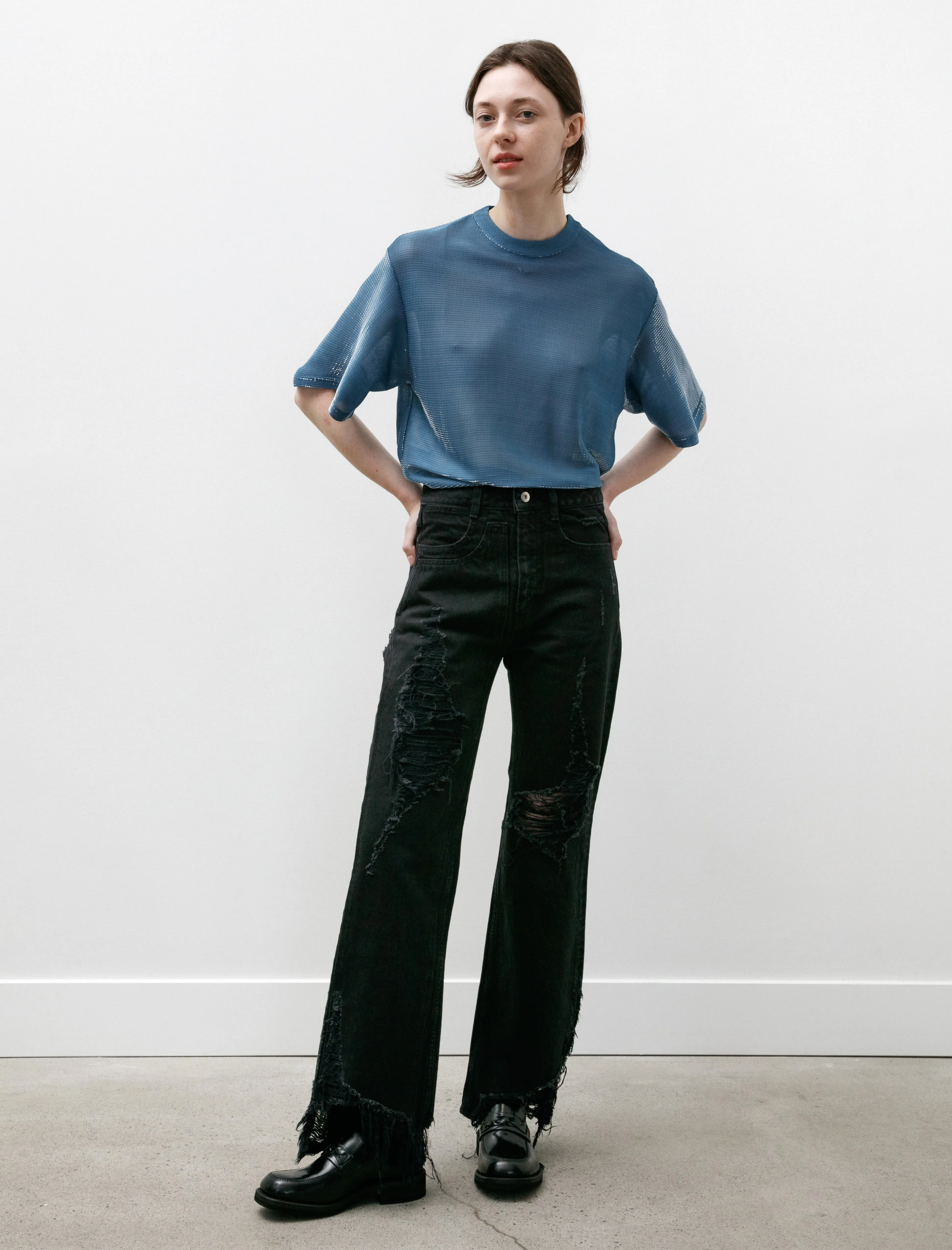 Ripped Jeans Black sold by SHOP NEIGHBOR