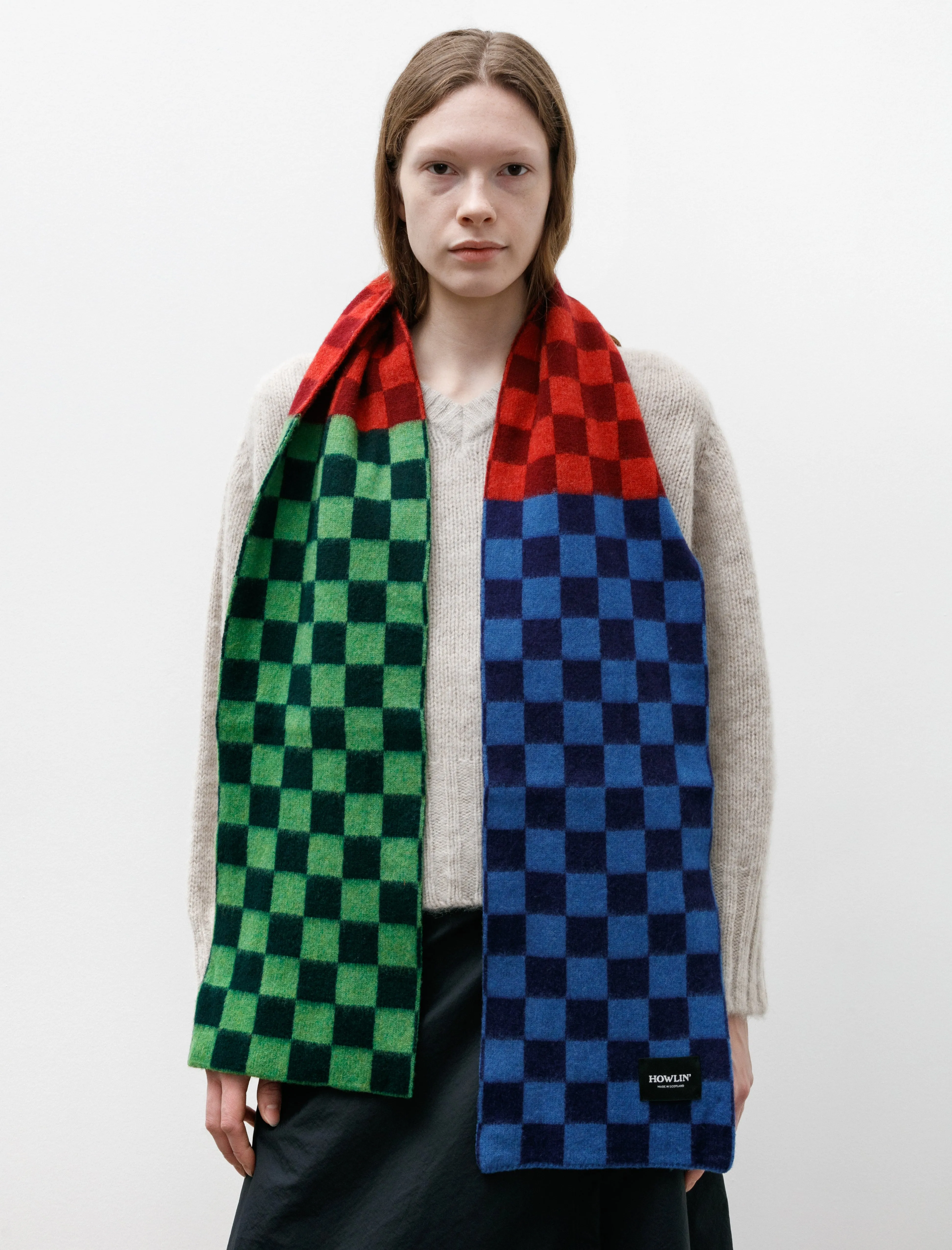 Cosmic Checkerboard Scarf Forest sold by SHOP NEIGHBOR product image thumbnail 3