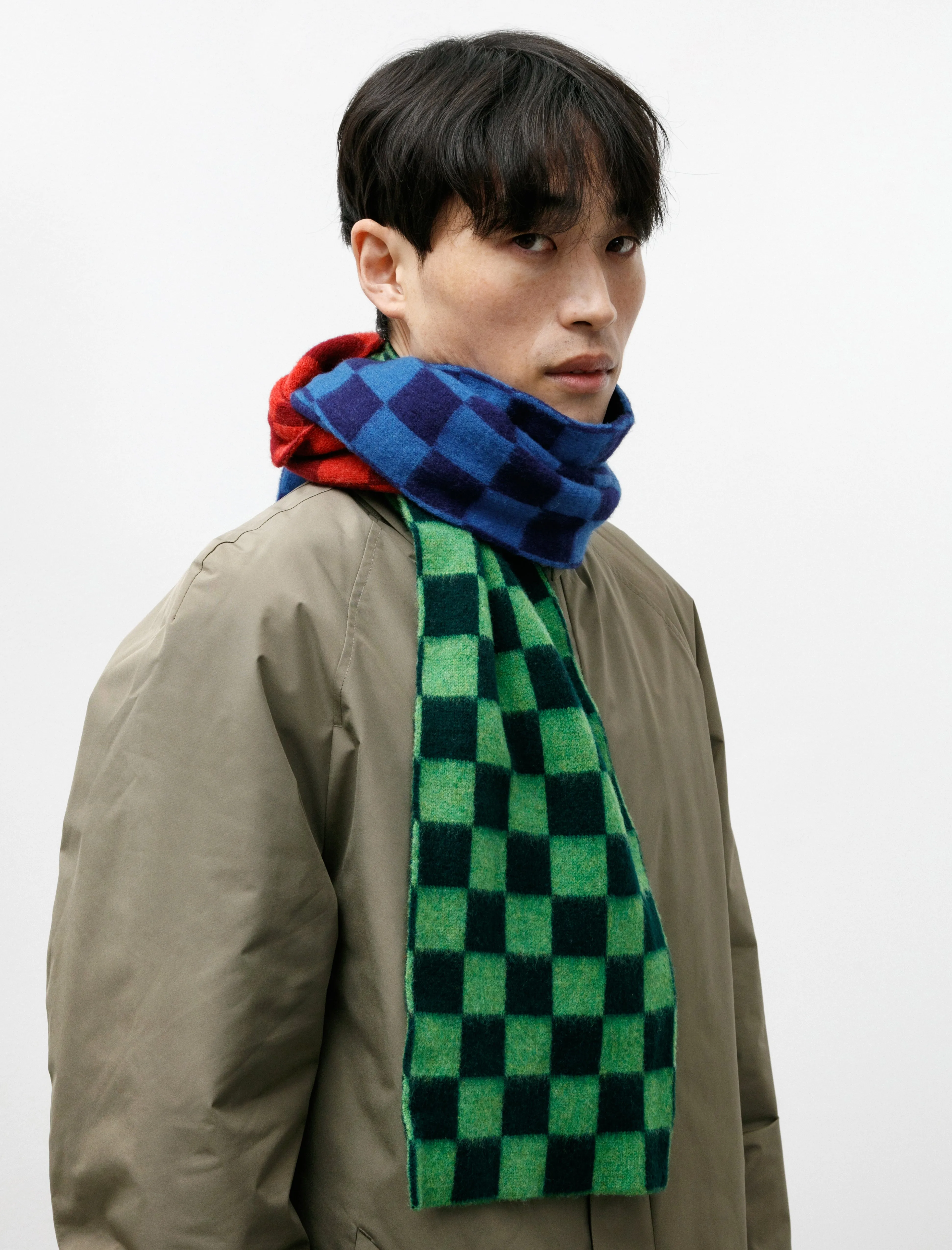 Cosmic Checkerboard Scarf Forest sold by SHOP NEIGHBOR product image thumbnail 2