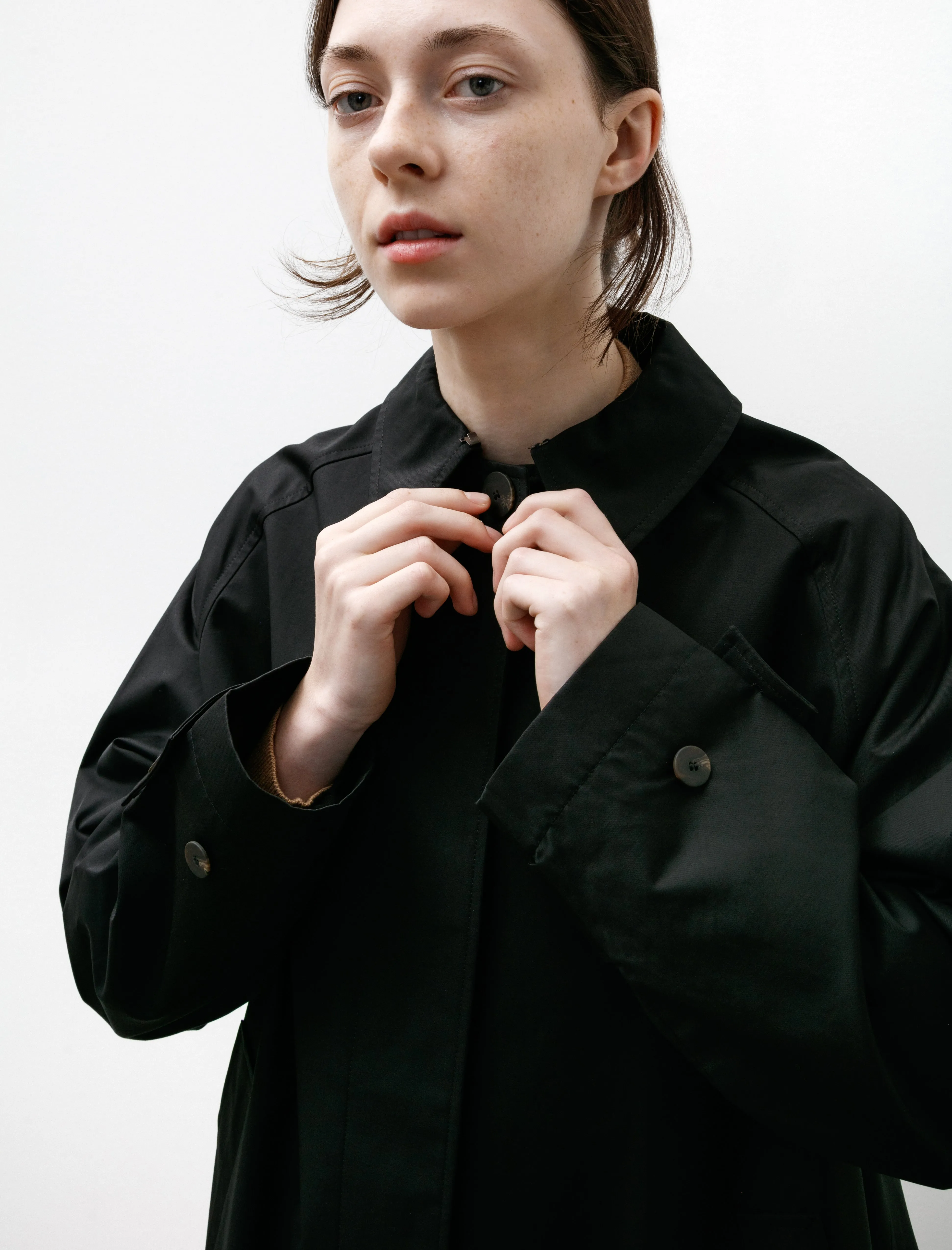 Holin Coated Cotton Trench Black Grape sold by SHOP NEIGHBOR product image thumbnail 3