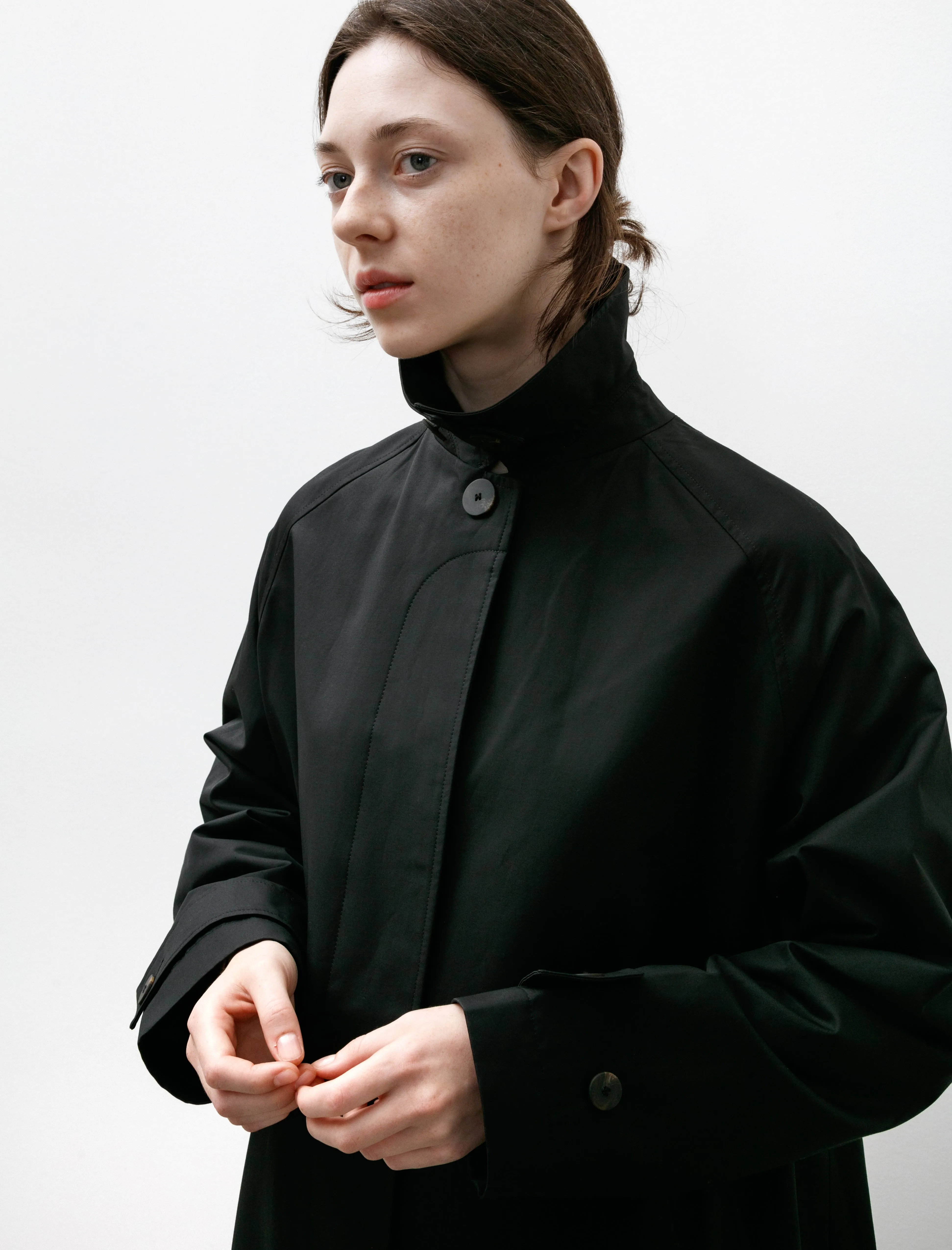 Holin Coated Cotton Trench Black Grape sold by SHOP NEIGHBOR product image thumbnail 4