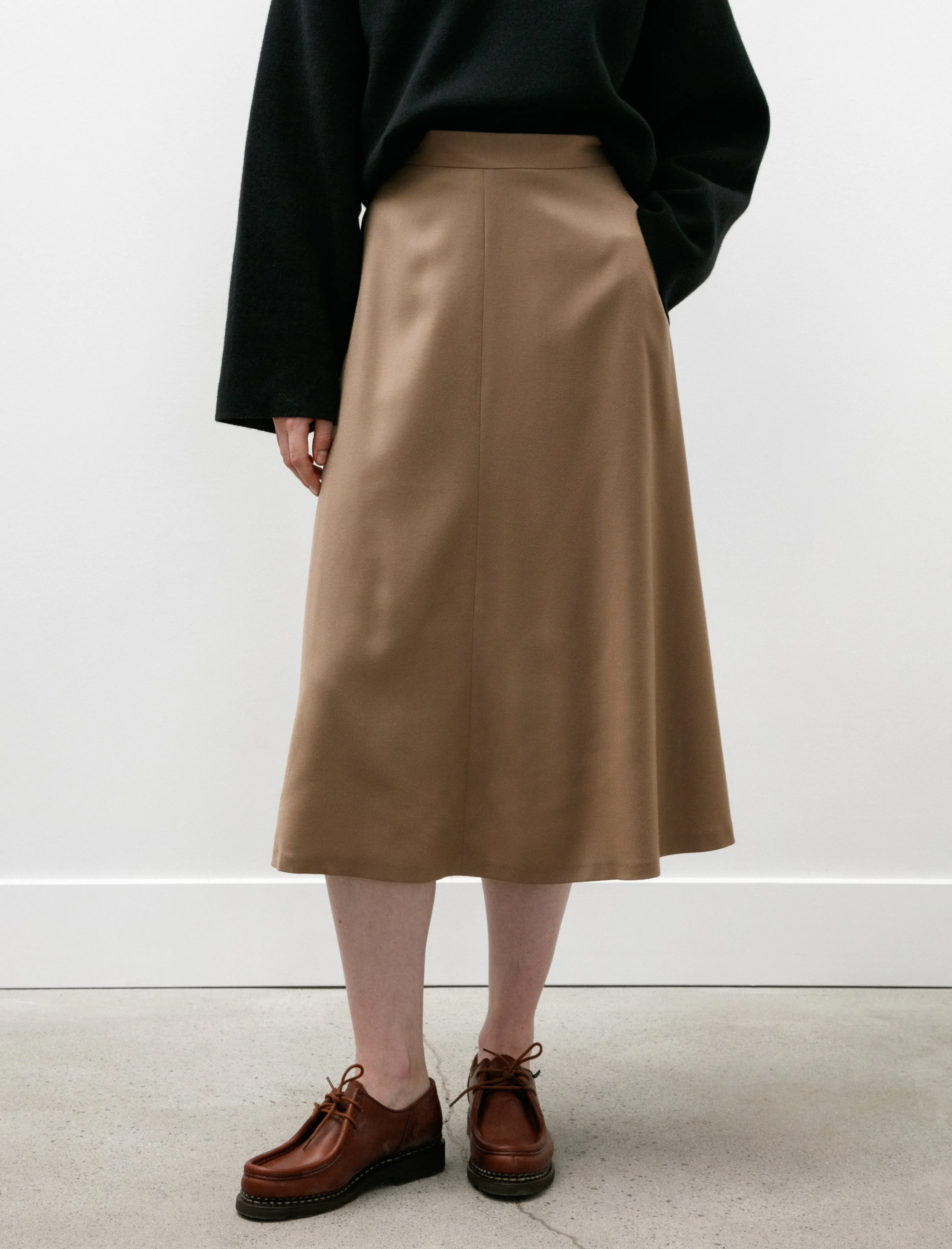 A Line Skirt Light Camel sold by SHOP NEIGHBOR product image thumbnail 2