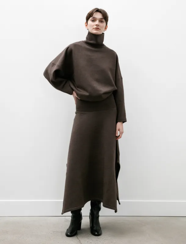 Mid Length Skirt Dark Brown Mélange sold by SHOP NEIGHBOR