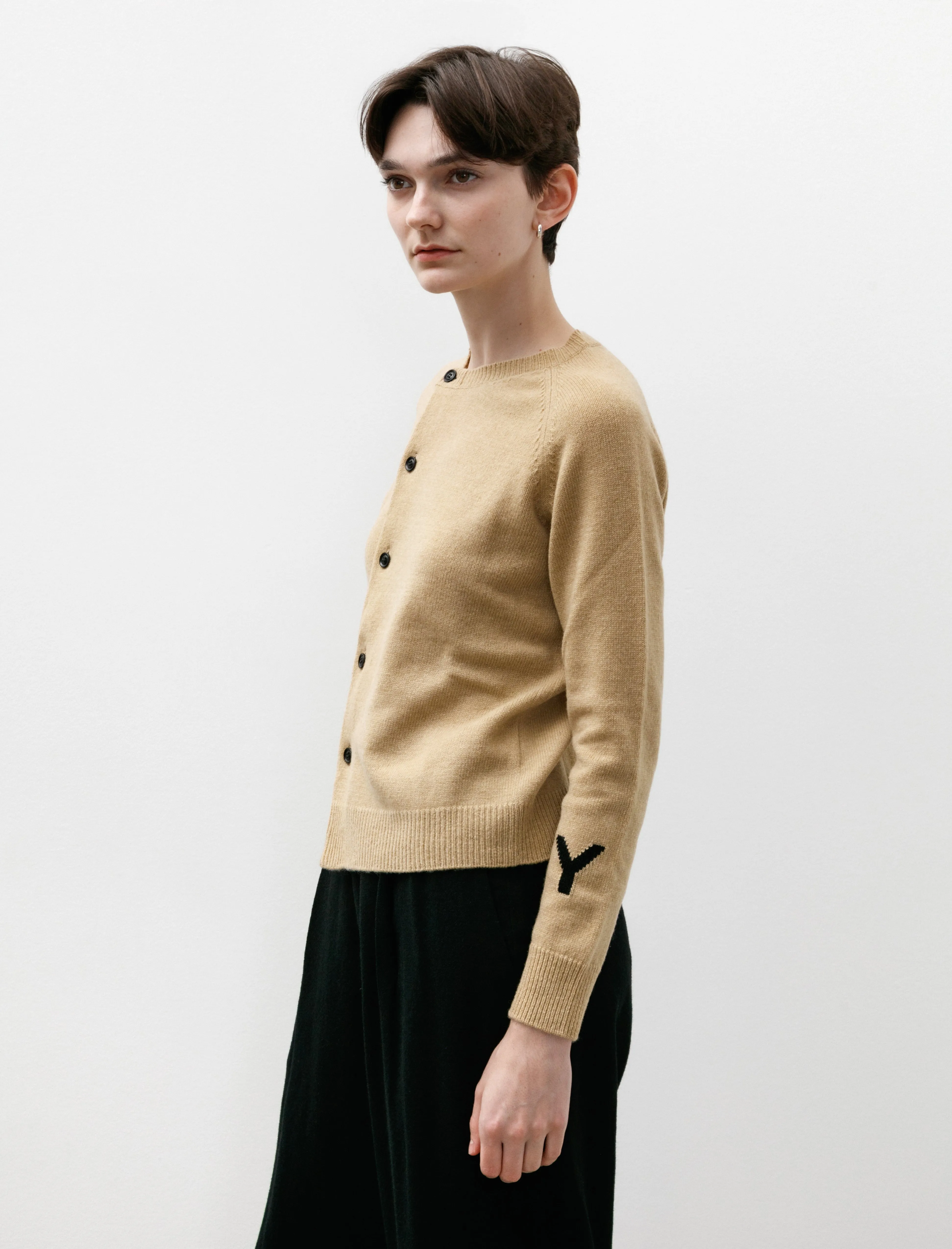 Asymmetry Y's Cardigan Beige sold by SHOP NEIGHBOR product image thumbnail 2