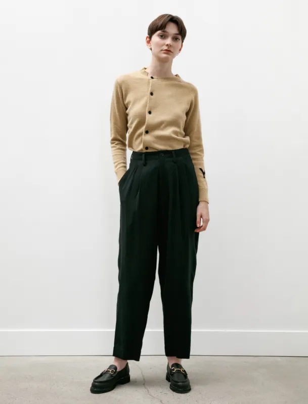 Double Tuck Wide Pants Black sold by SHOP NEIGHBOR
