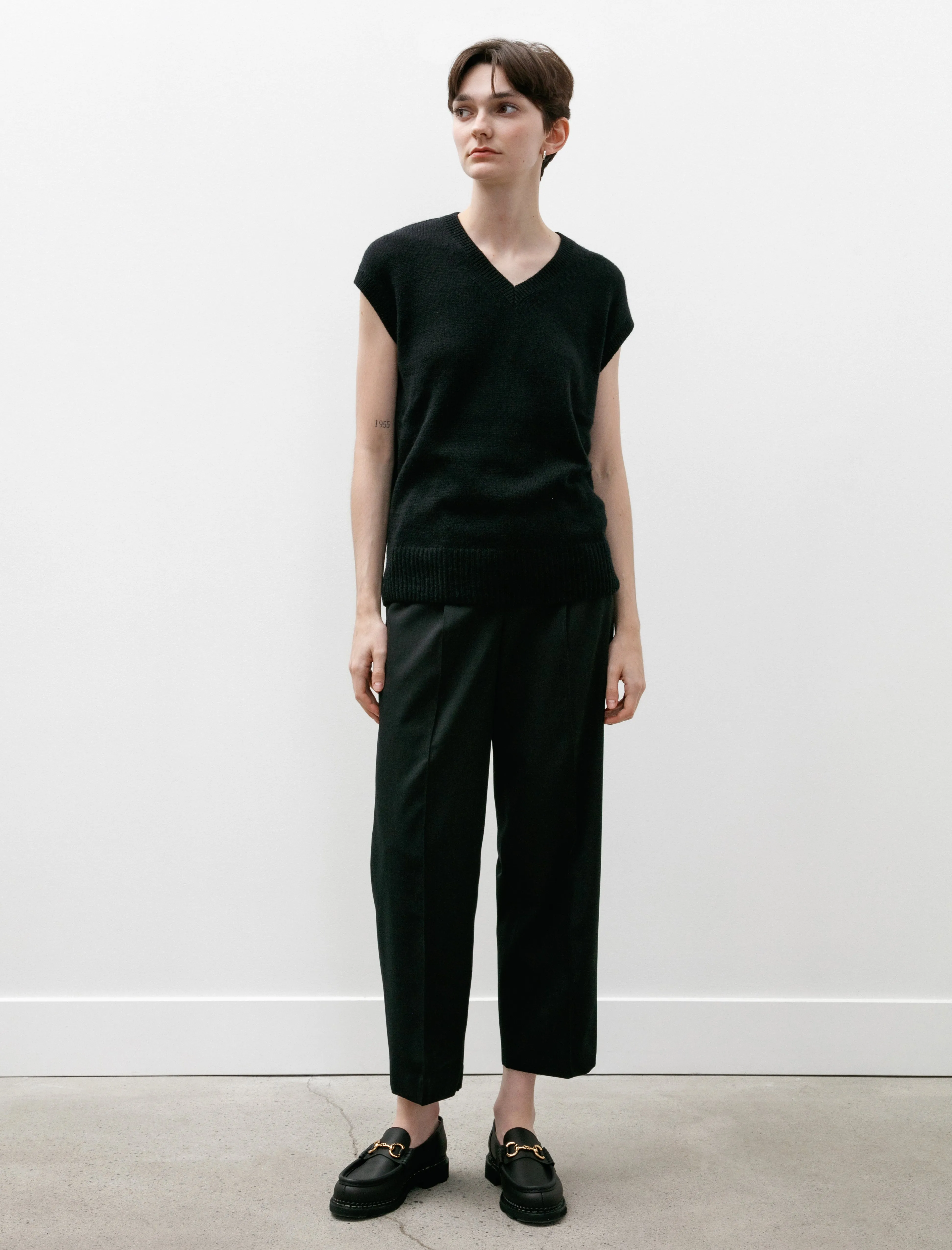 Light Wool Max Gabardine Slacks Top Black sold by SHOP NEIGHBOR