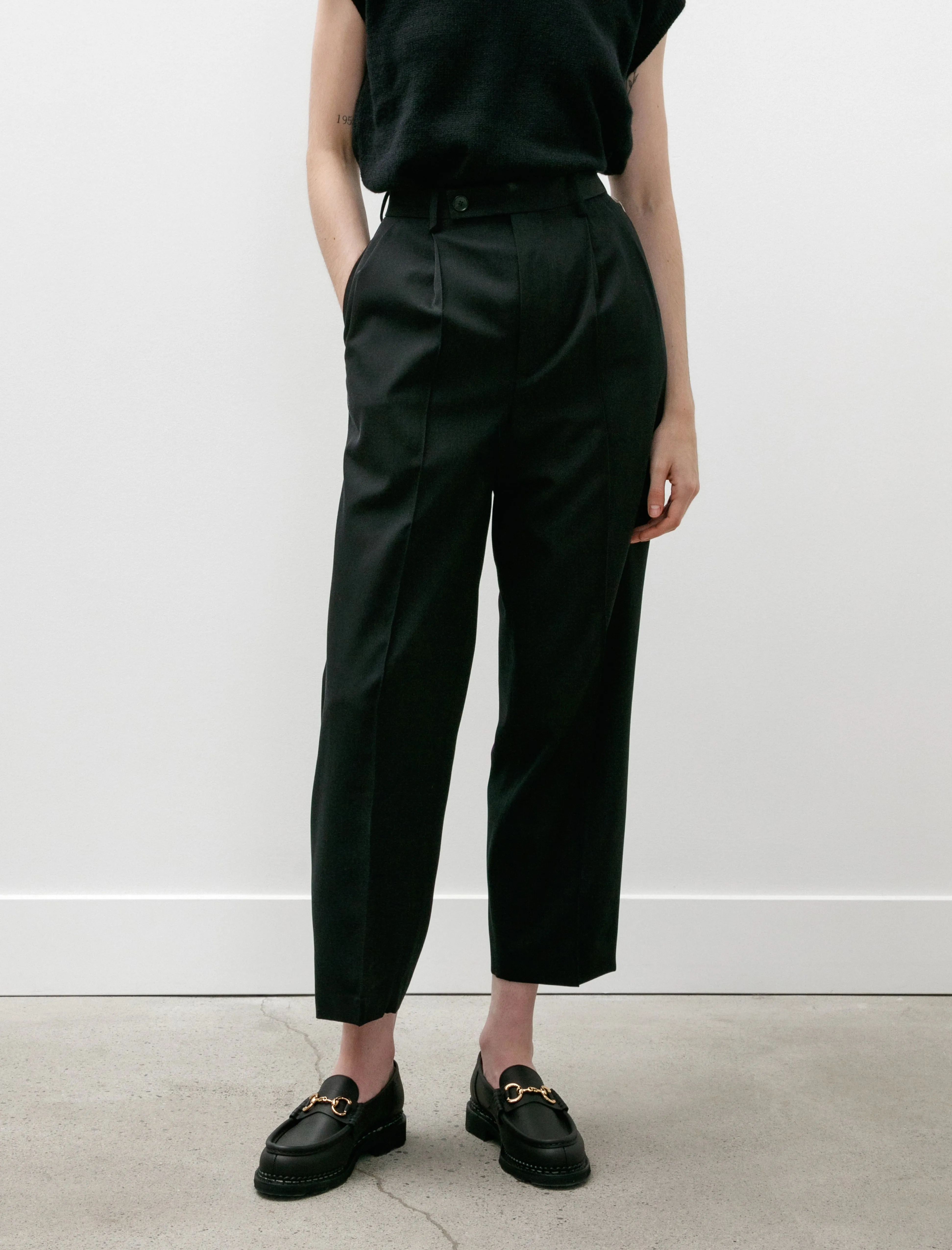 Light Wool Max Gabardine Slacks Top Black sold by SHOP NEIGHBOR product image thumbnail 2