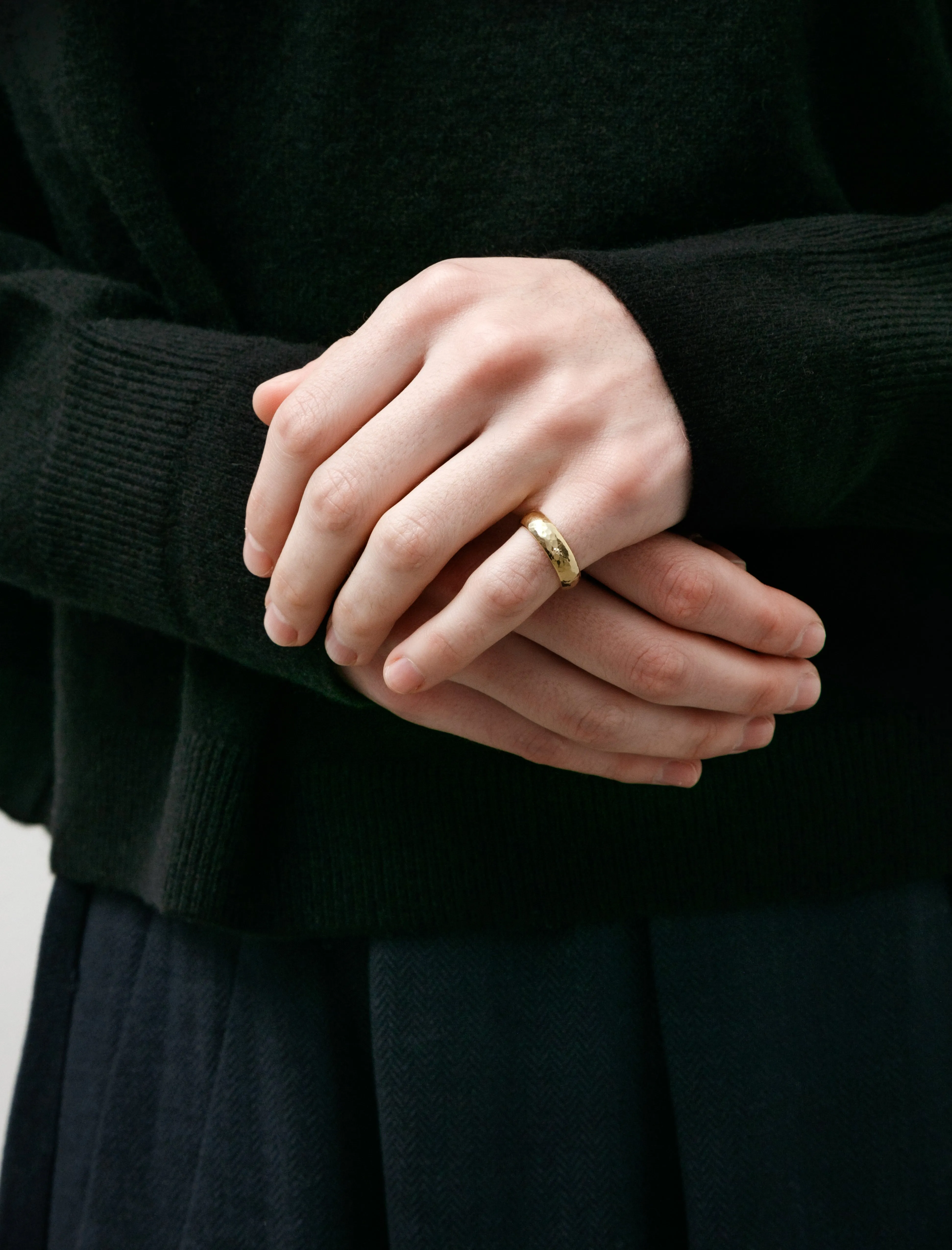 Hammered Band Yellow Gold sold by SHOP NEIGHBOR product image thumbnail 3