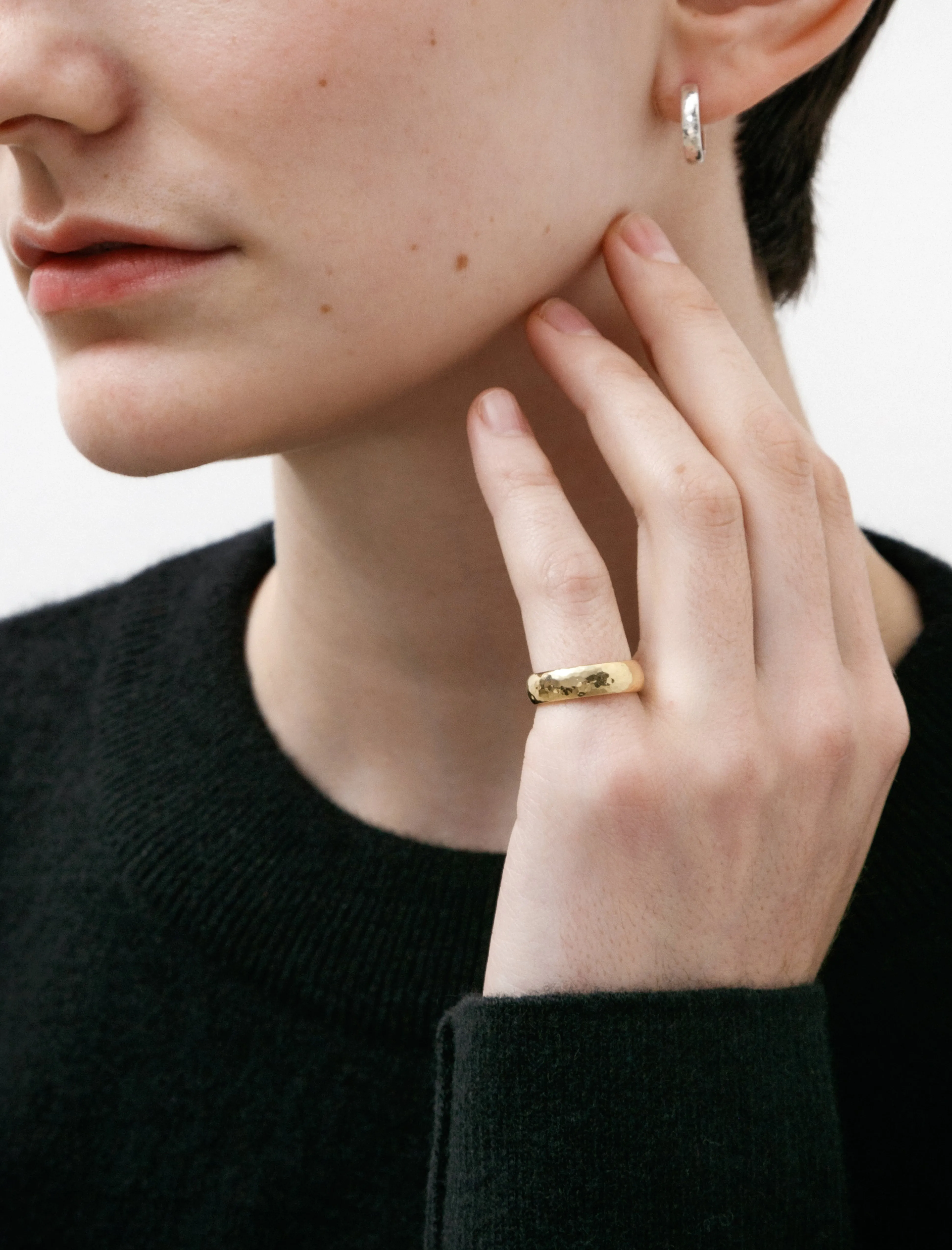 Hammered Band Yellow Gold sold by SHOP NEIGHBOR product image thumbnail 2