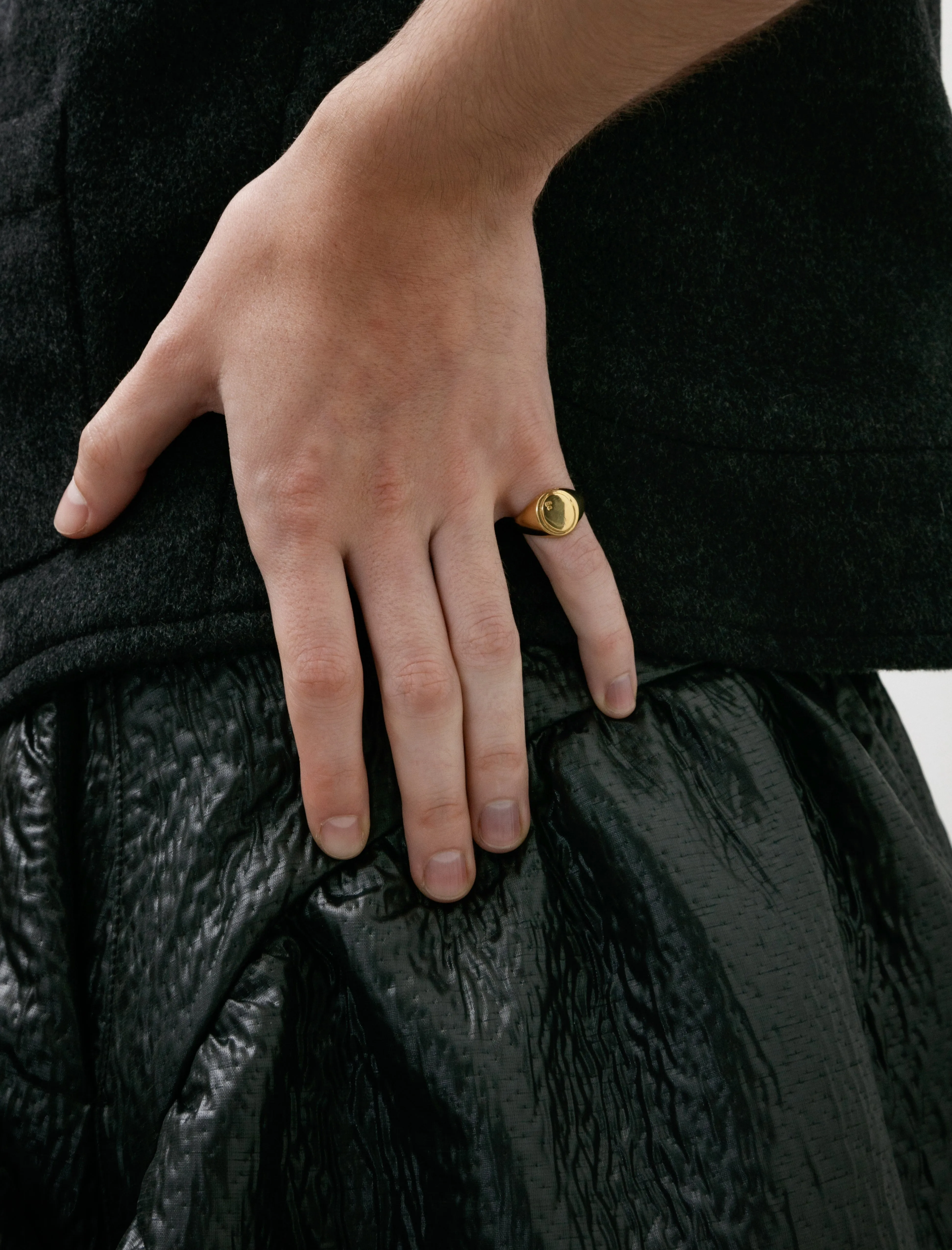 Mini Oval Signet Ring Yellow Gold sold by SHOP NEIGHBOR product image thumbnail 2