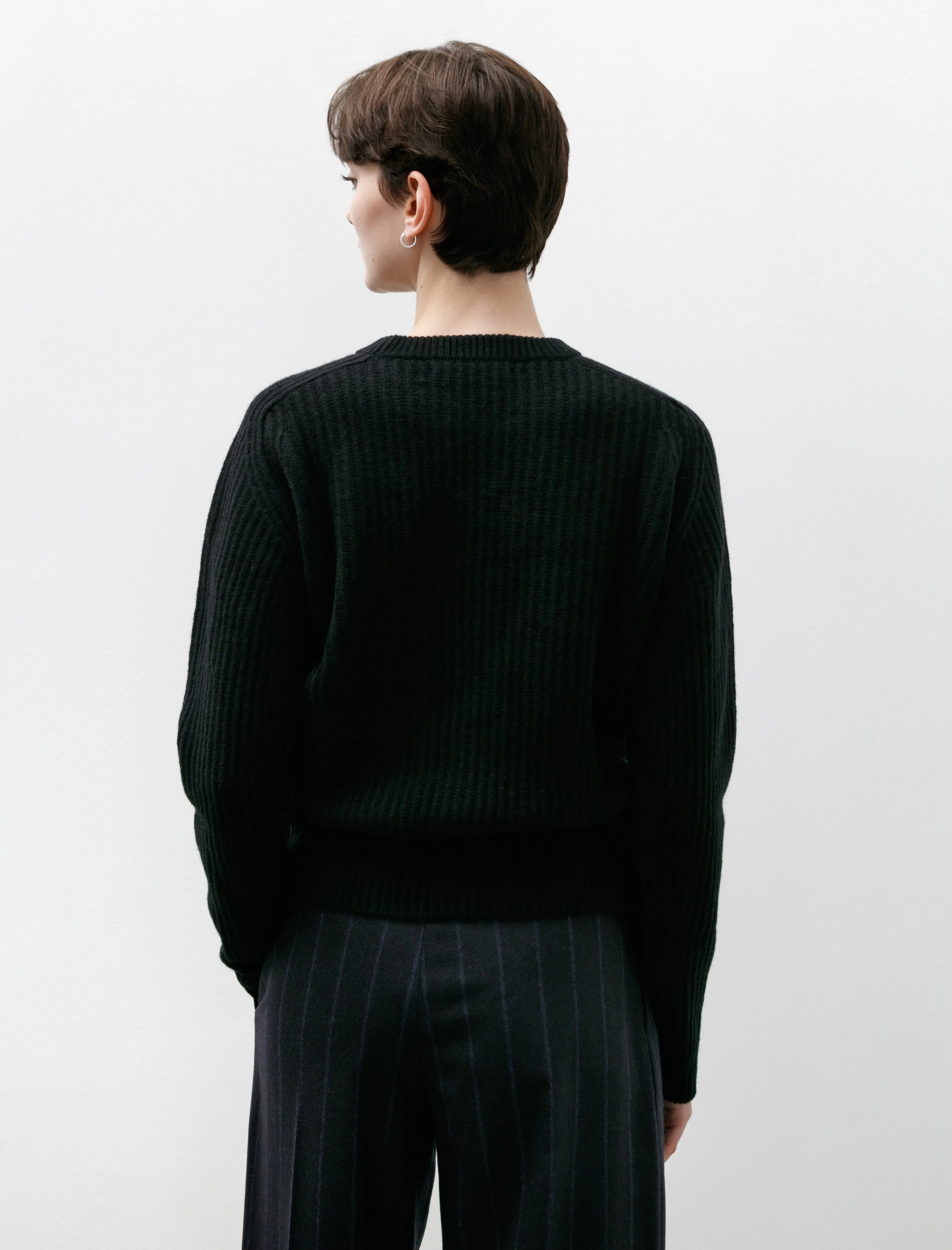 Cashmere Wool Maxi Ribbed Raglan Knit Black sold by SHOP NEIGHBOR product image thumbnail 4