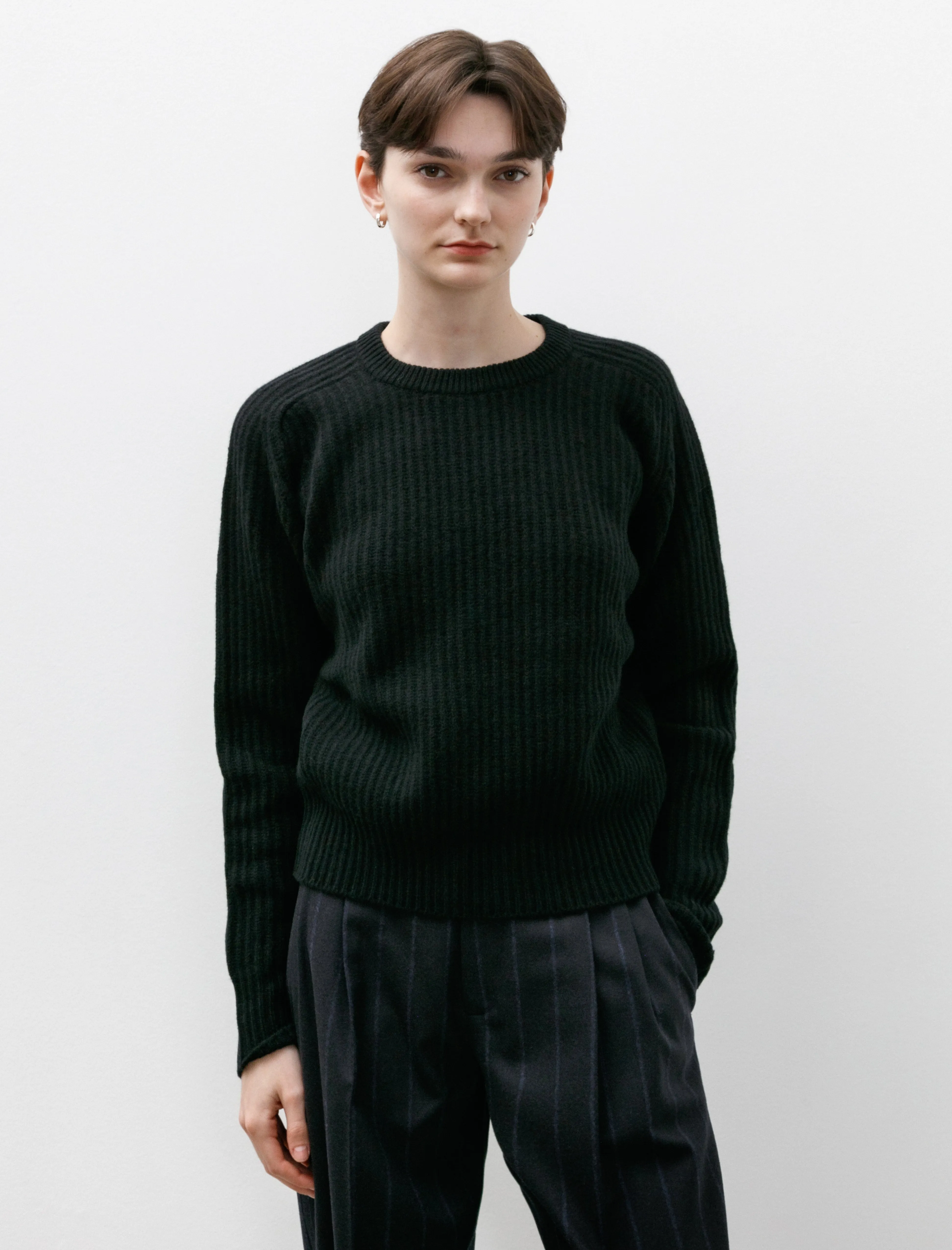 Cashmere Wool Maxi Ribbed Raglan Knit Black sold by SHOP NEIGHBOR product image thumbnail 2