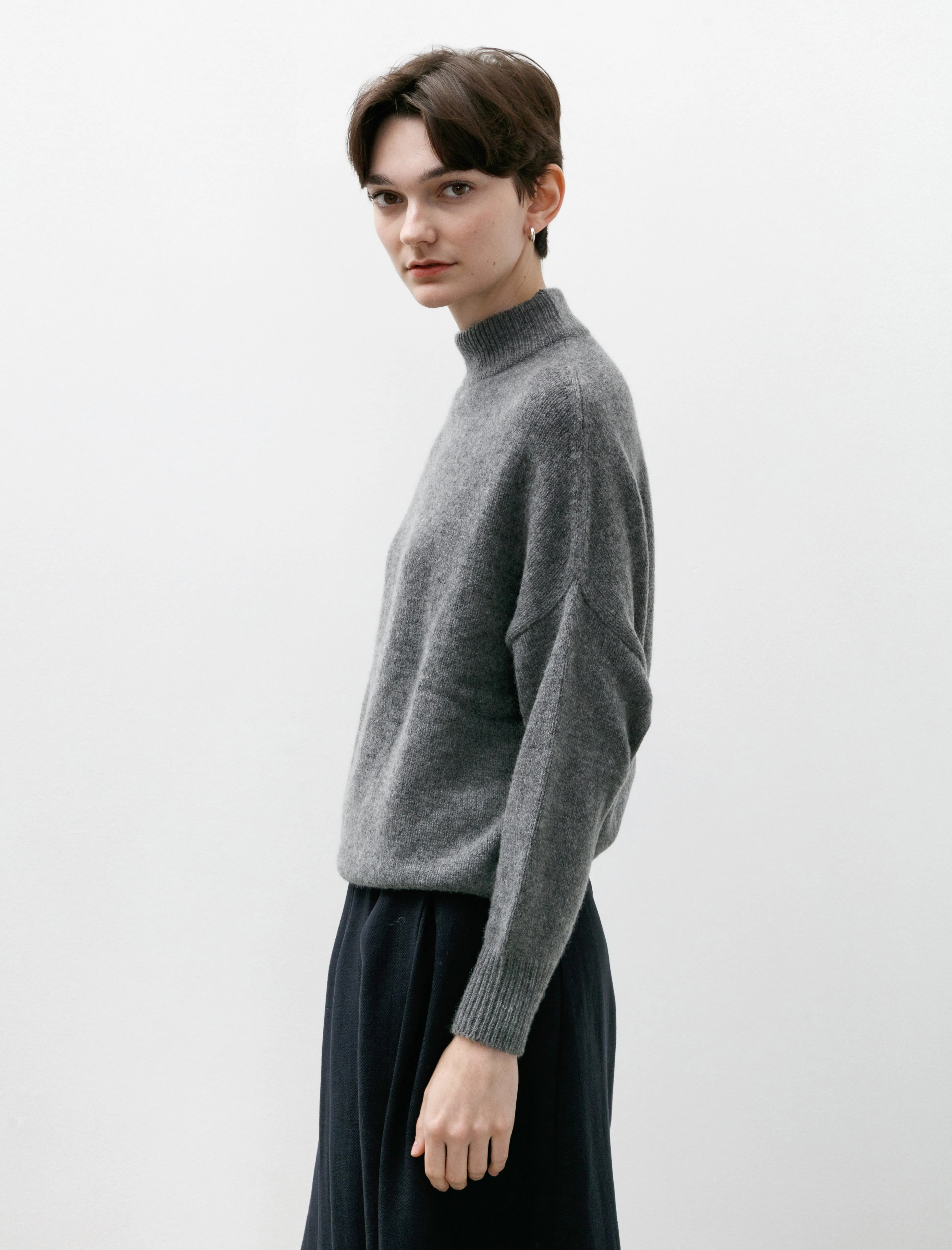 Regular Roundneck Sweater Fleece Grey sold by SHOP NEIGHBOR product image thumbnail 4