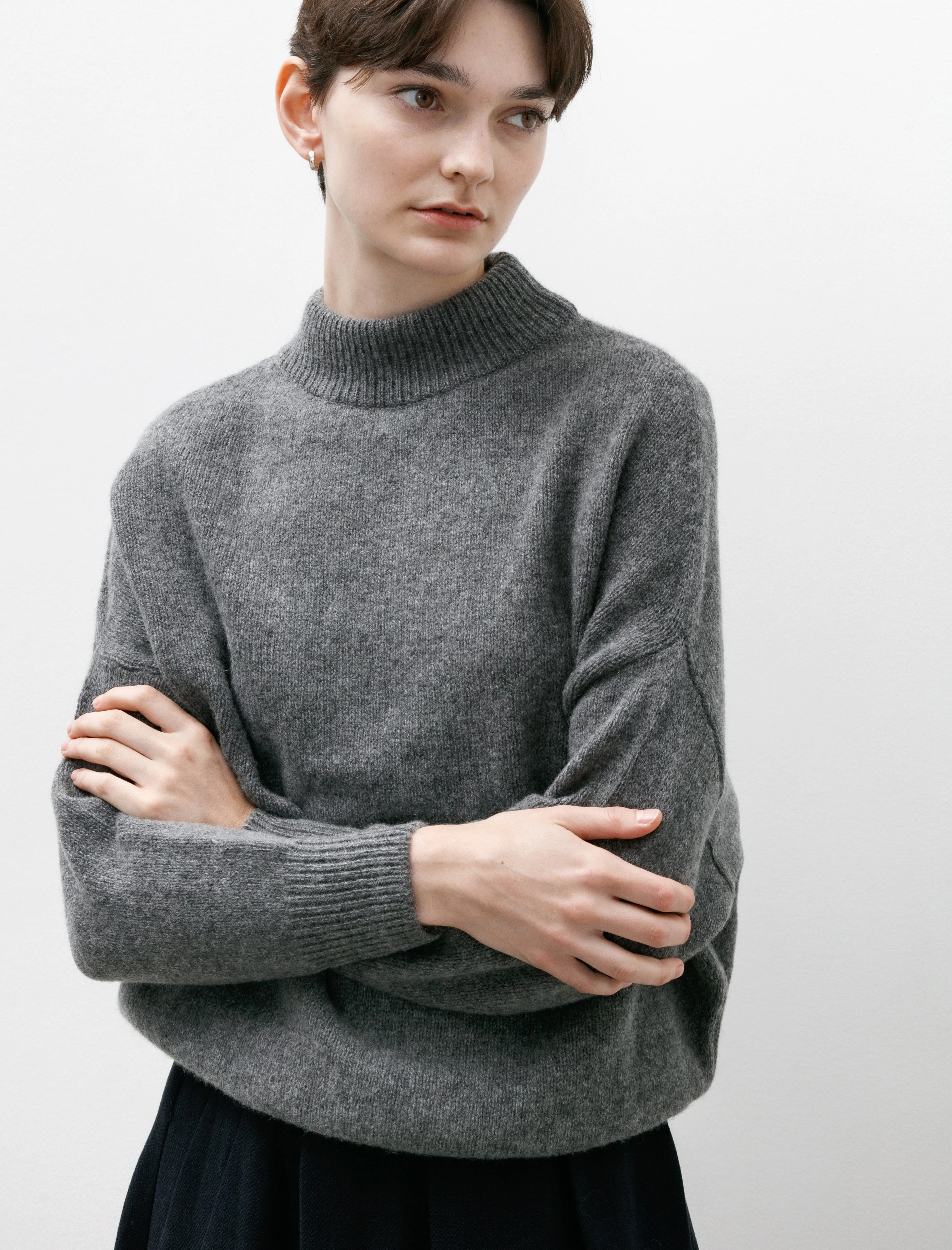 Regular Roundneck Sweater Fleece Grey sold by SHOP NEIGHBOR