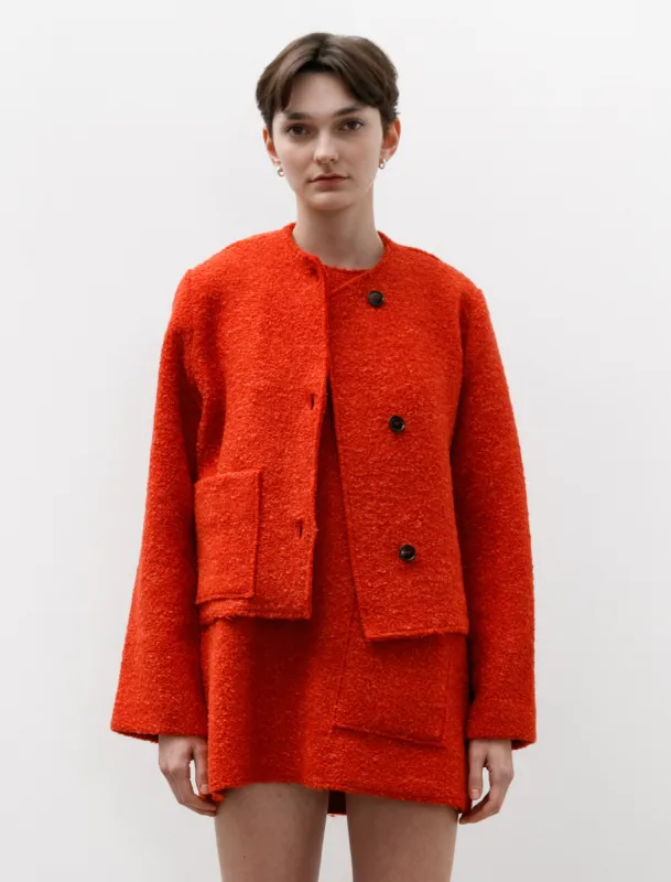 Bouclé Lulu Jacket Red sold by SHOP NEIGHBOR
