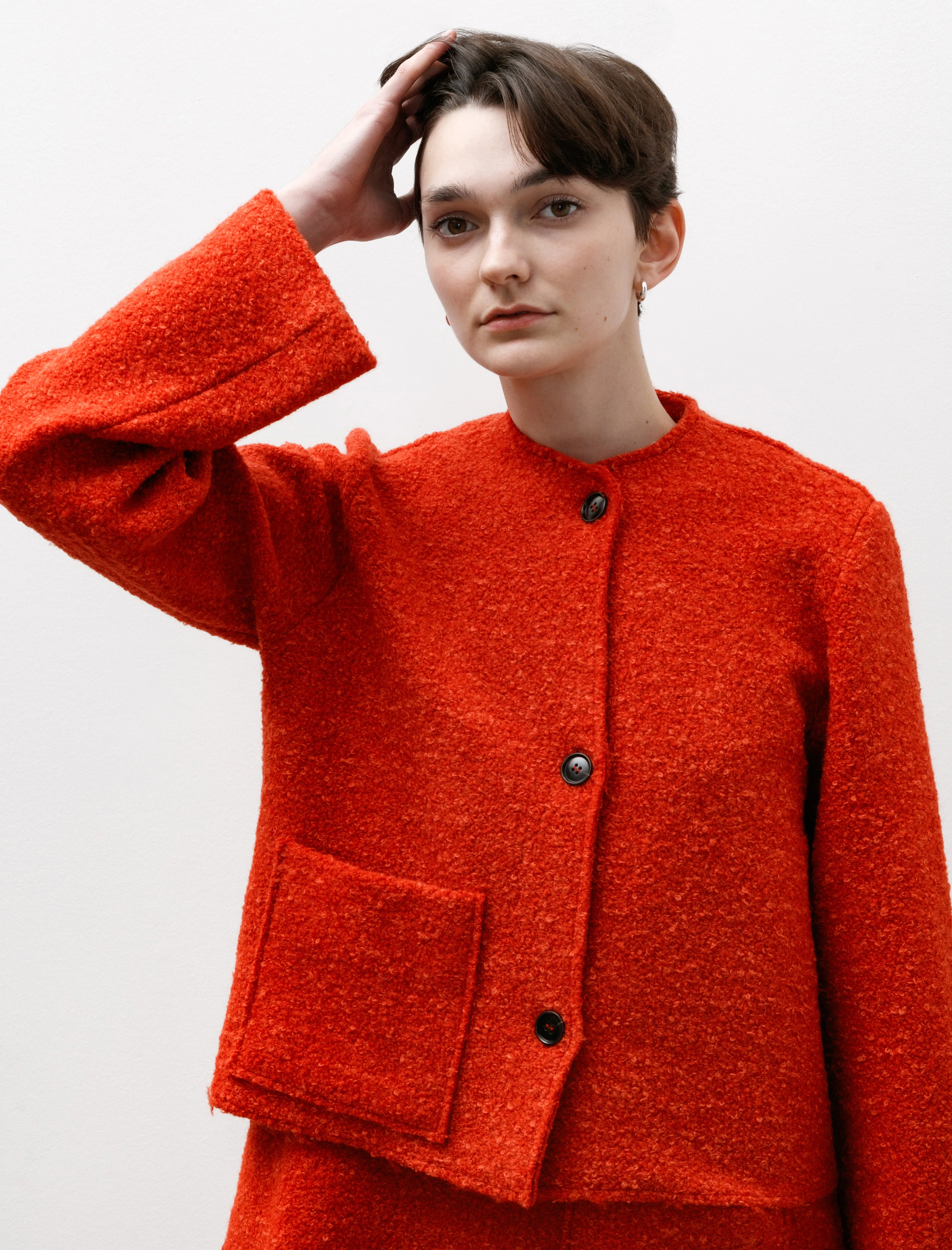 Bouclé Lulu Jacket Red sold by SHOP NEIGHBOR product image thumbnail 4