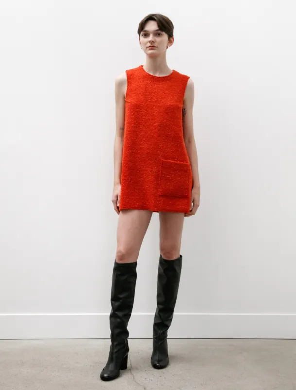 Bouclé Mini Dress Red made by Eleph Womens
