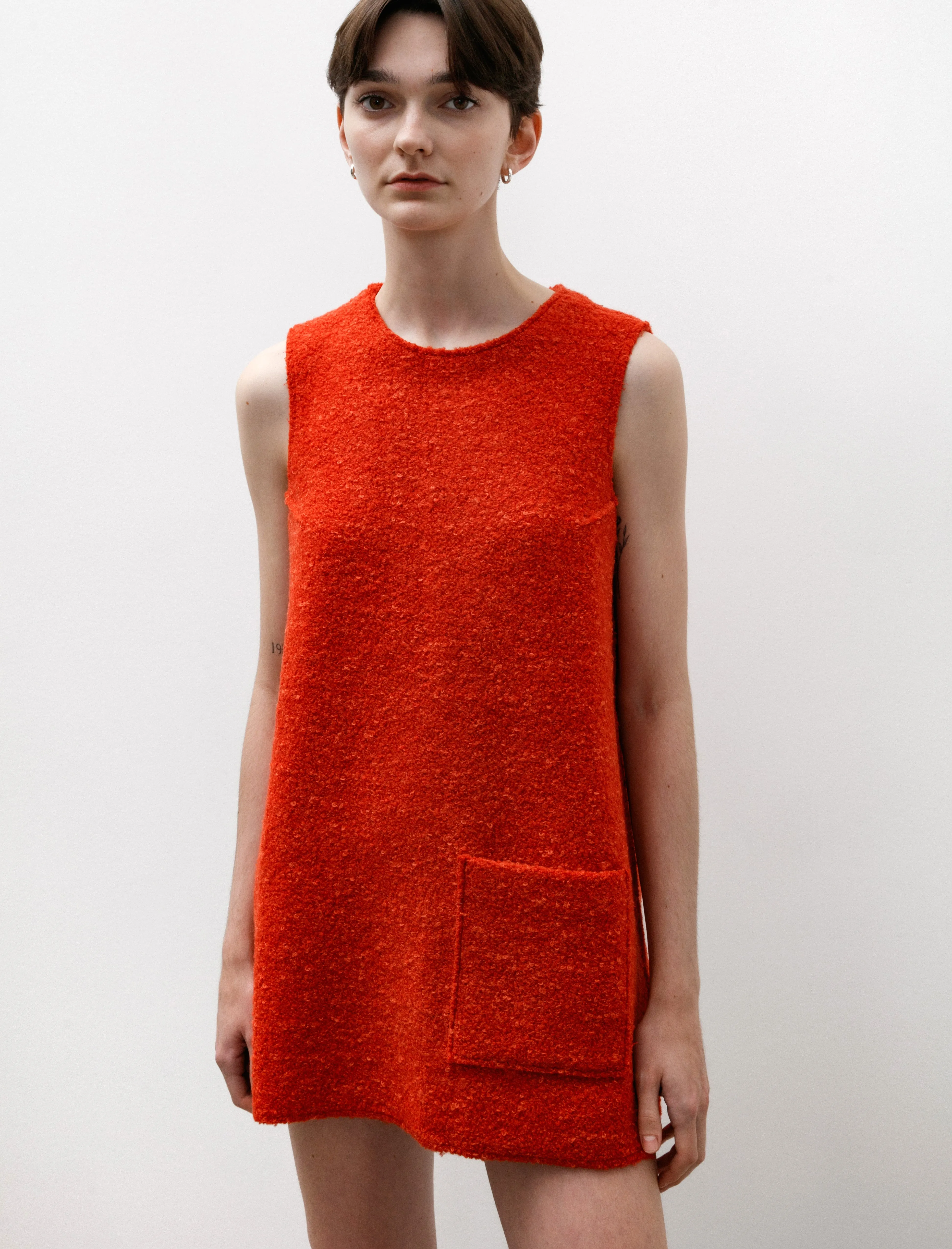 Bouclé Mini Dress Red sold by SHOP NEIGHBOR product image thumbnail 2