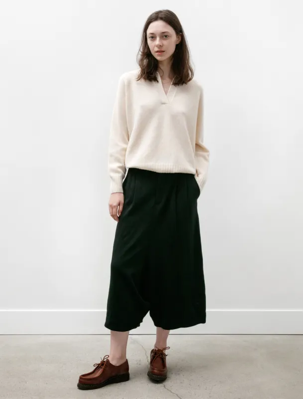 Pleated Milano Wool Pants Black made by SHOP NEIGHBOR