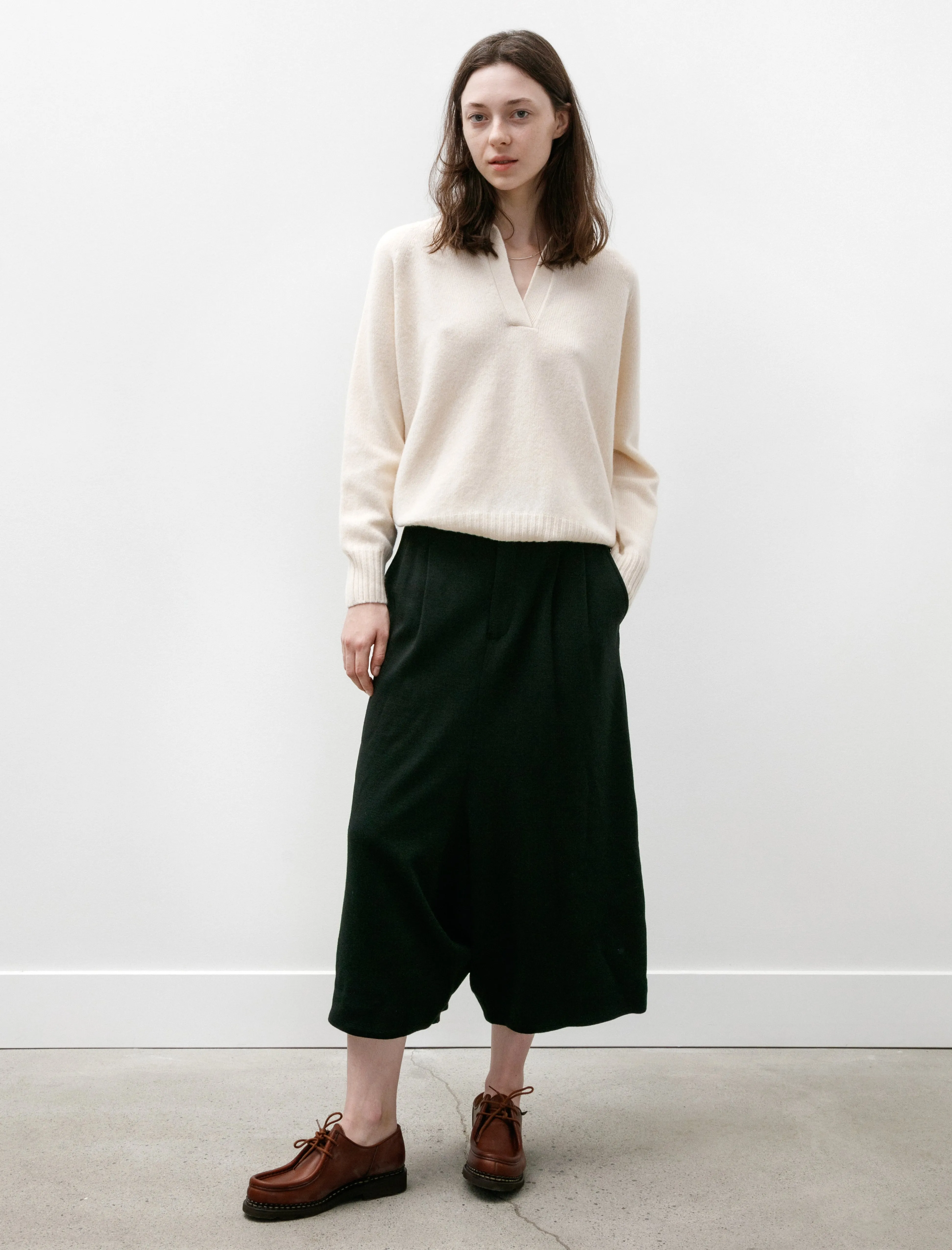 Pleated Milano Wool Pants Black sold by SHOP NEIGHBOR