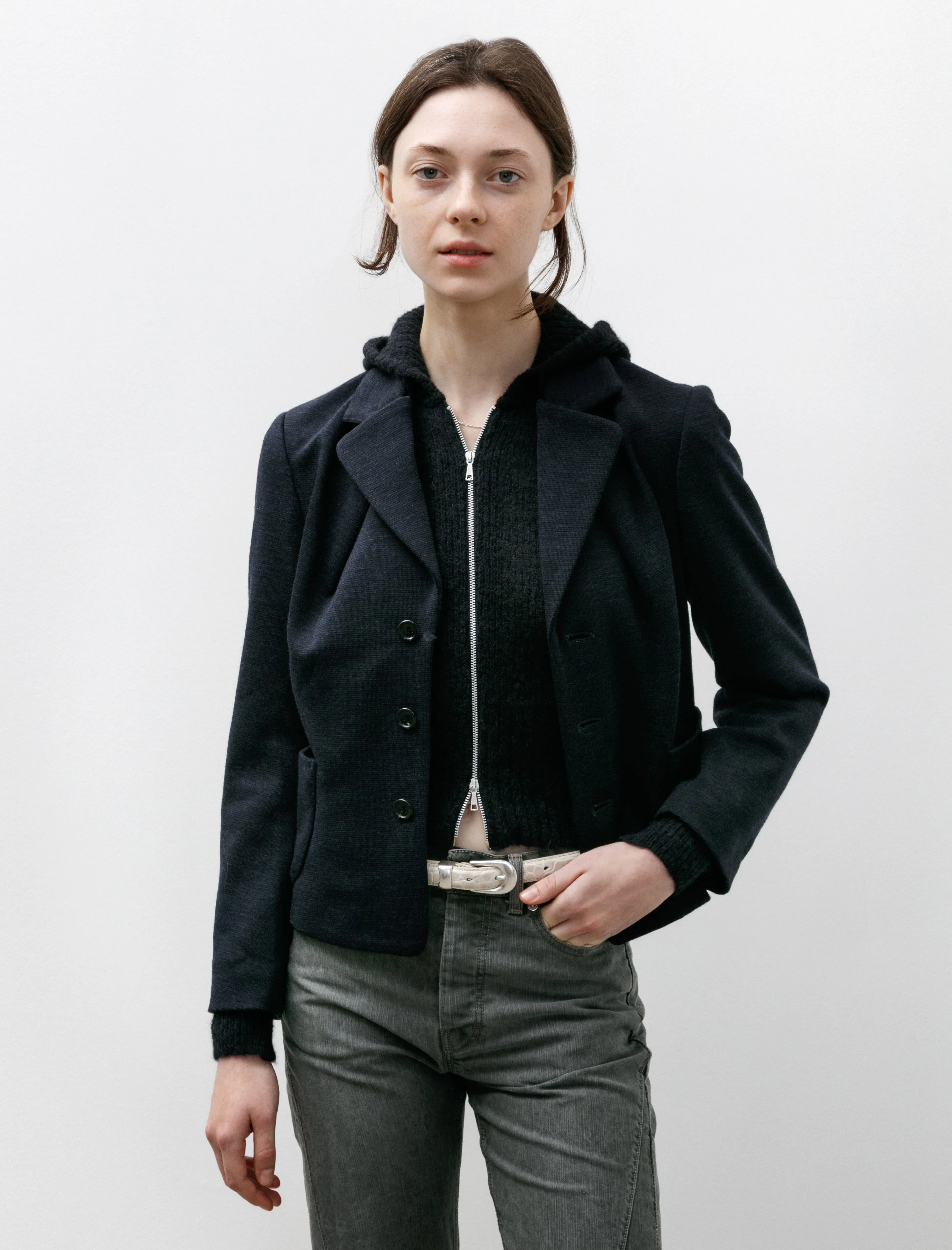 Milano Wool Jacket Navy sold by SHOP NEIGHBOR