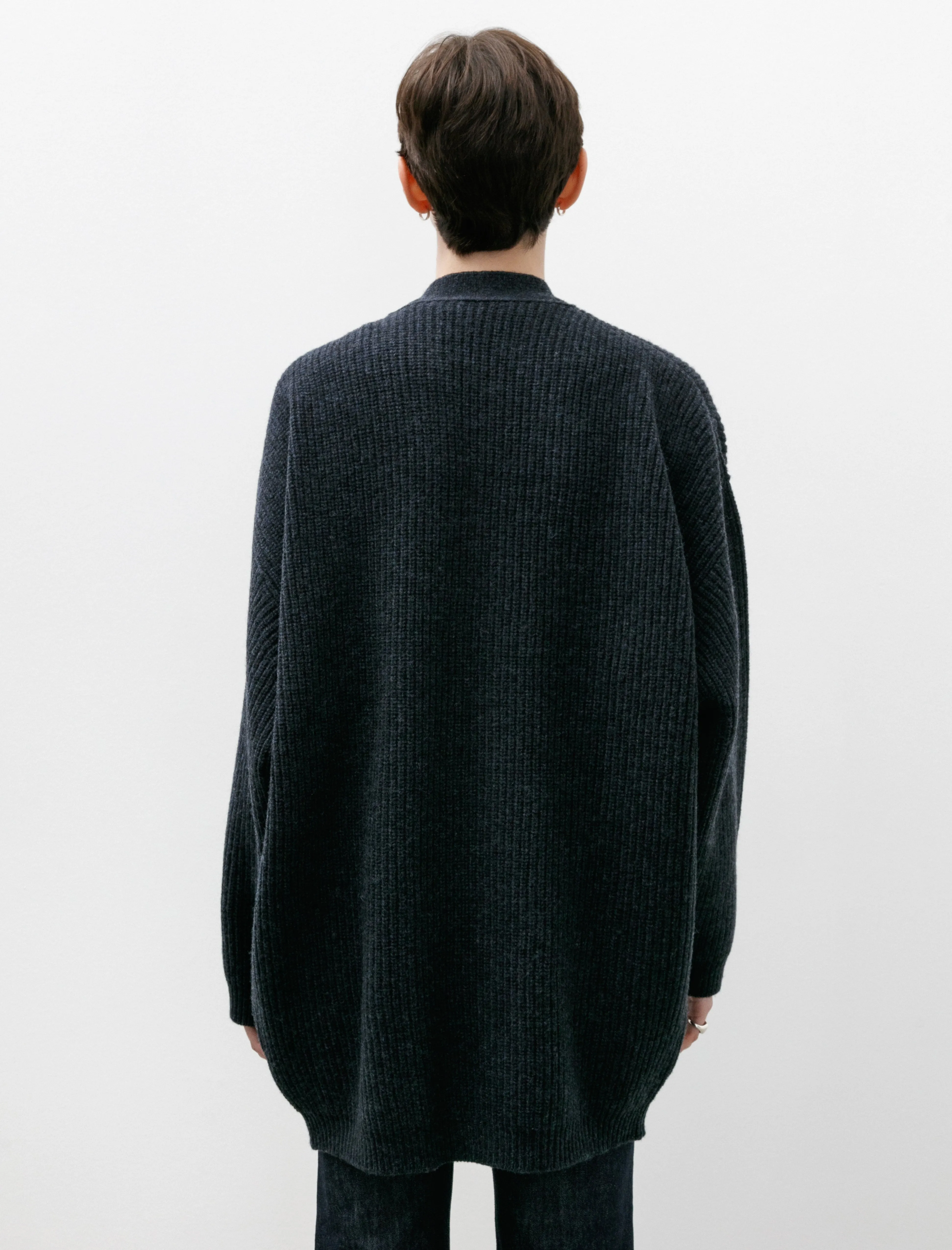 Felted Cardi Coat W Midnight Navy Melange sold by SHOP NEIGHBOR product image thumbnail 5