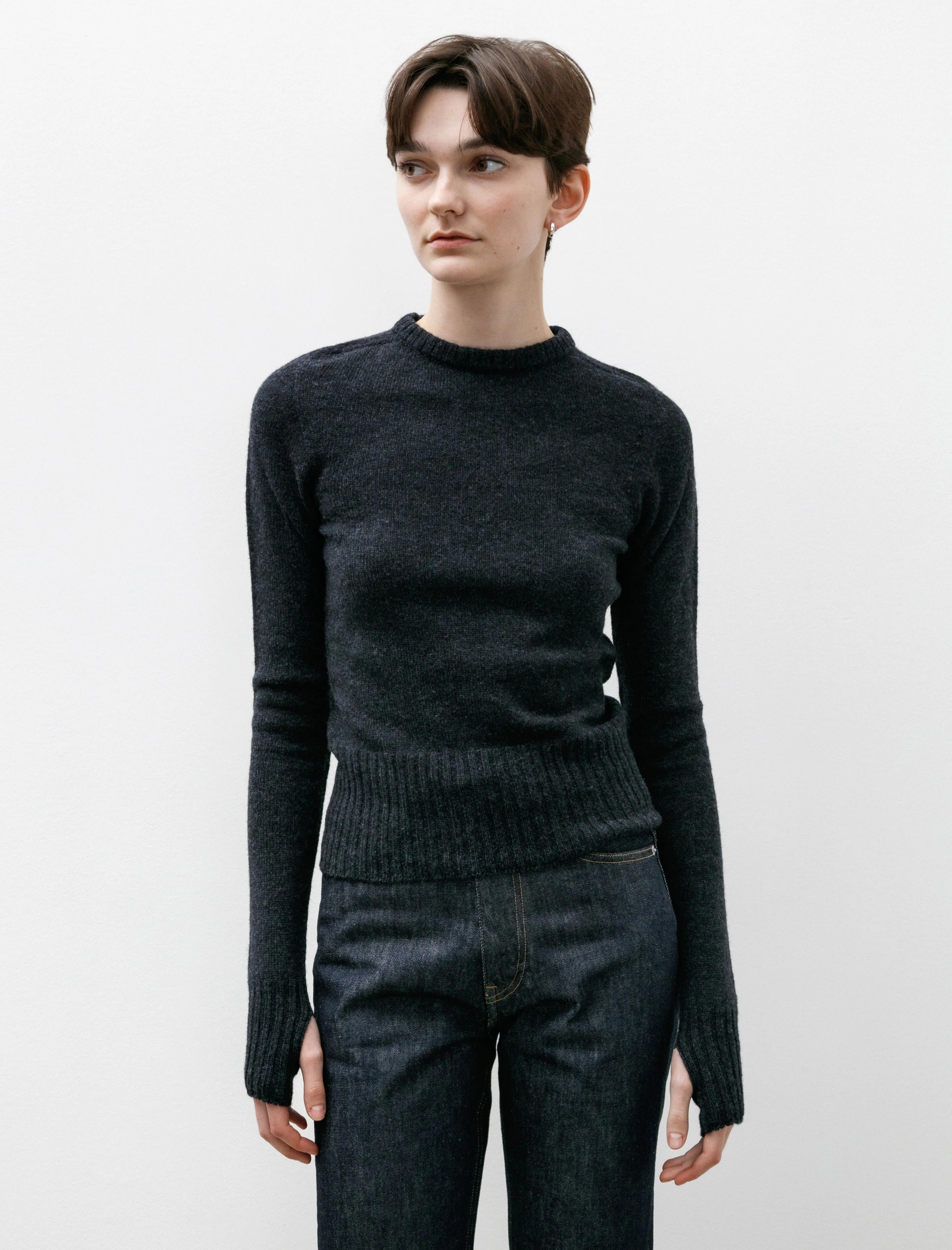 Fitted Sweater Midnight Navy Melange sold by SHOP NEIGHBOR product image thumbnail 3