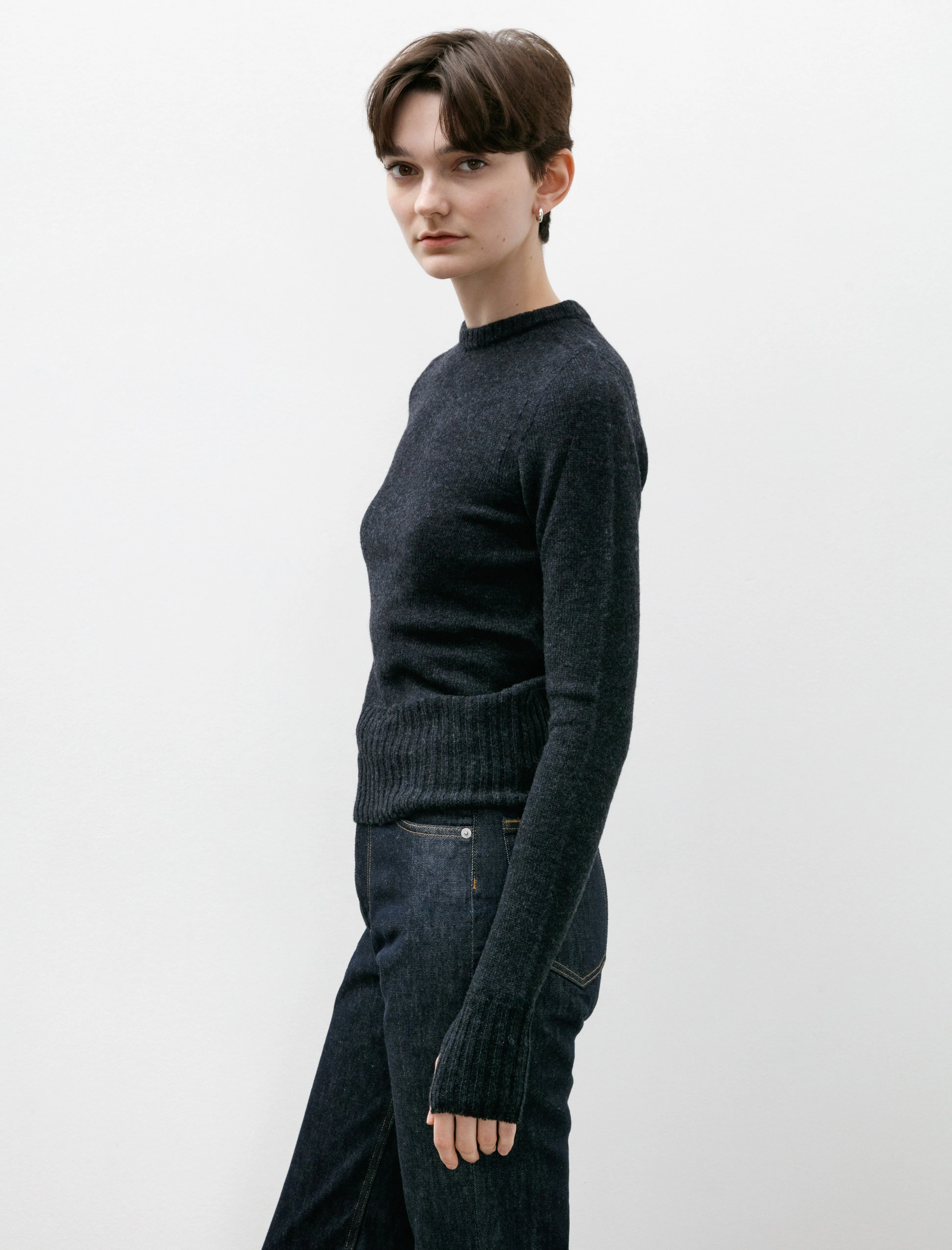 Fitted Sweater Midnight Navy Melange sold by SHOP NEIGHBOR product image thumbnail 4