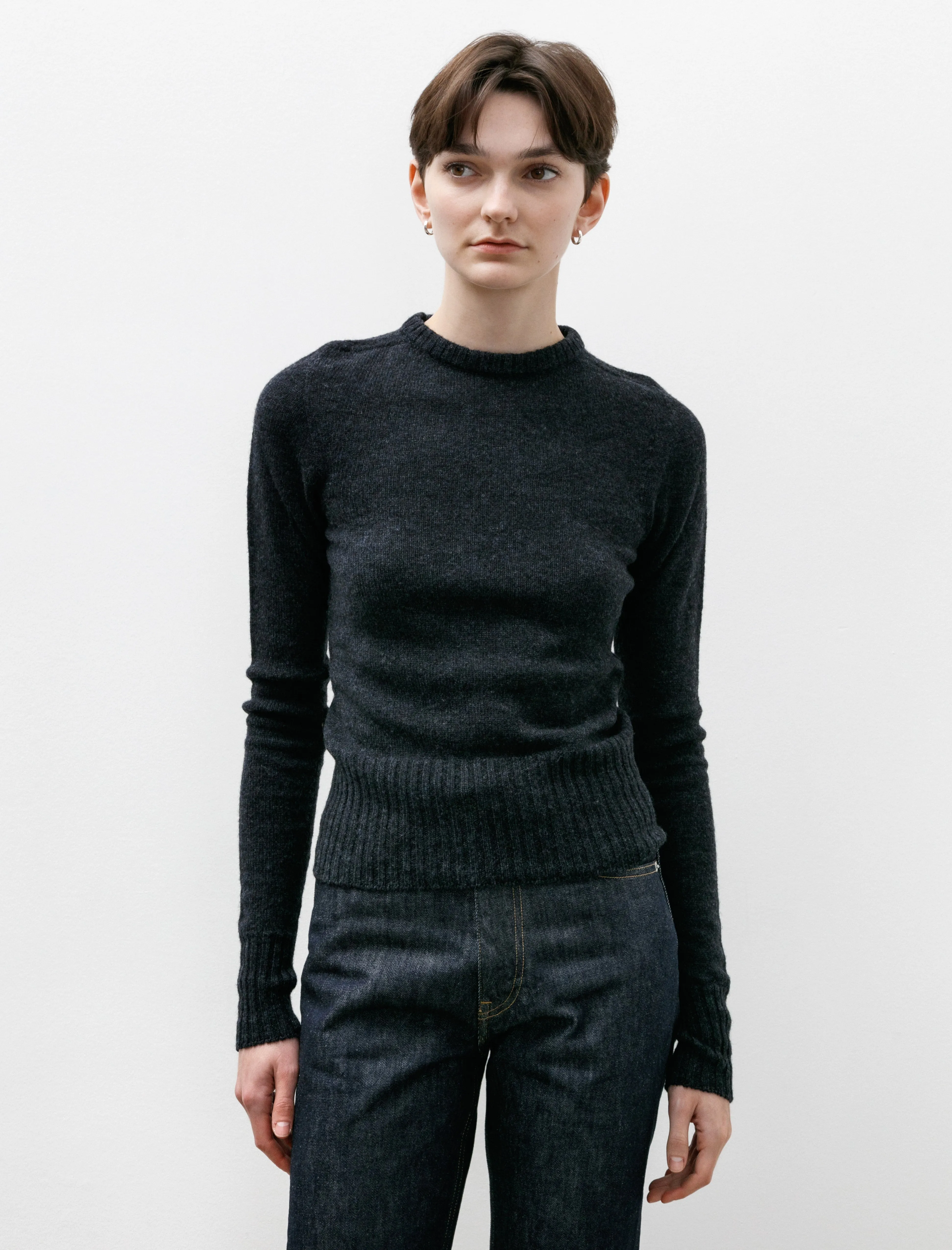 Fitted Sweater Midnight Navy Melange sold by SHOP NEIGHBOR