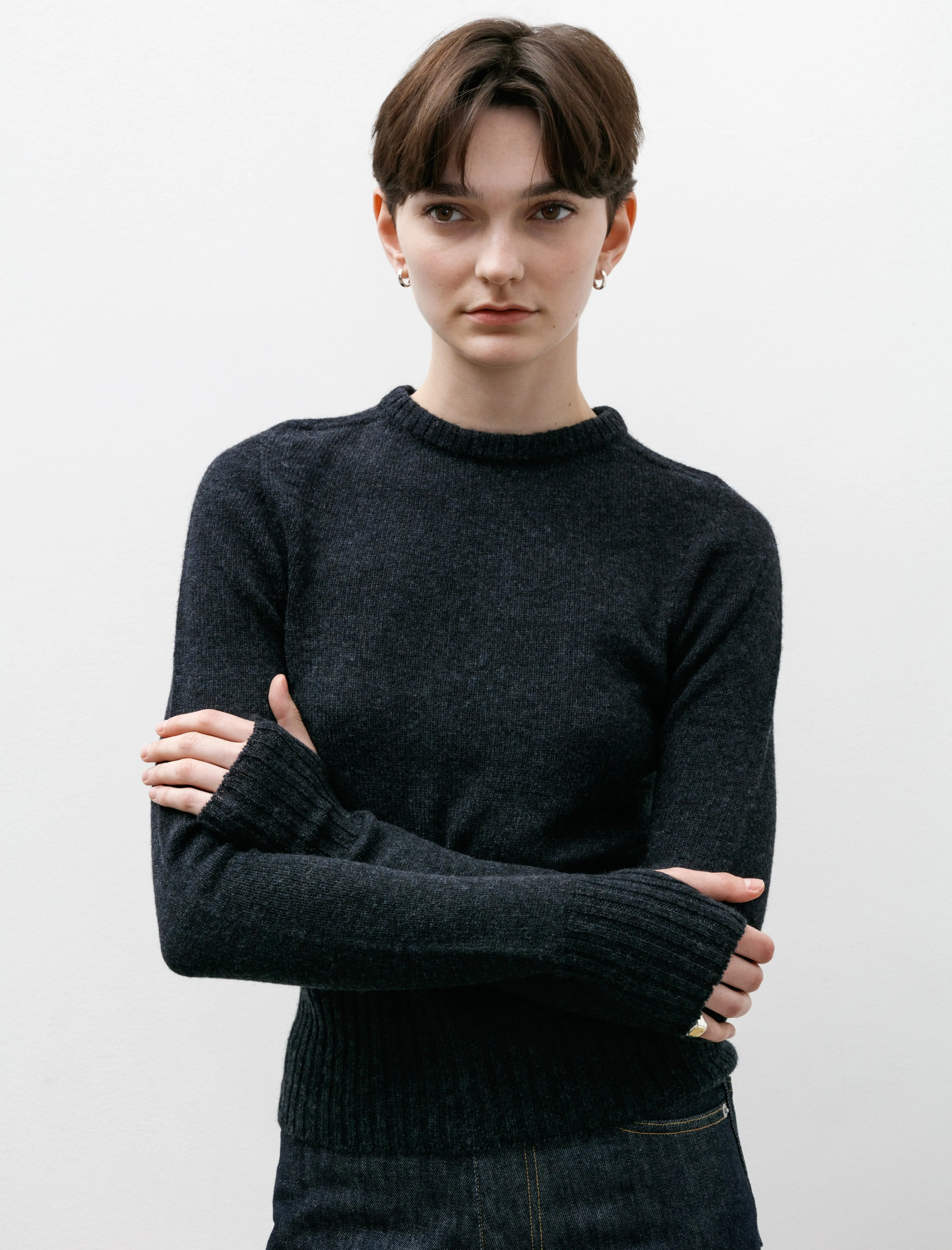Fitted Sweater Midnight Navy Melange sold by SHOP NEIGHBOR product image thumbnail 2