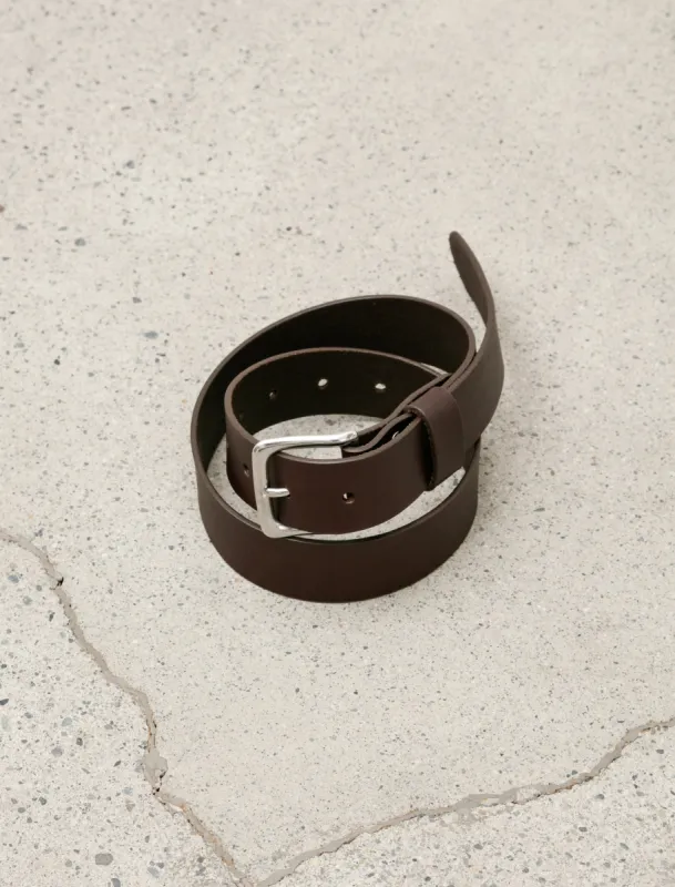 Leather Belt Chocolate Brown made by SHOP NEIGHBOR