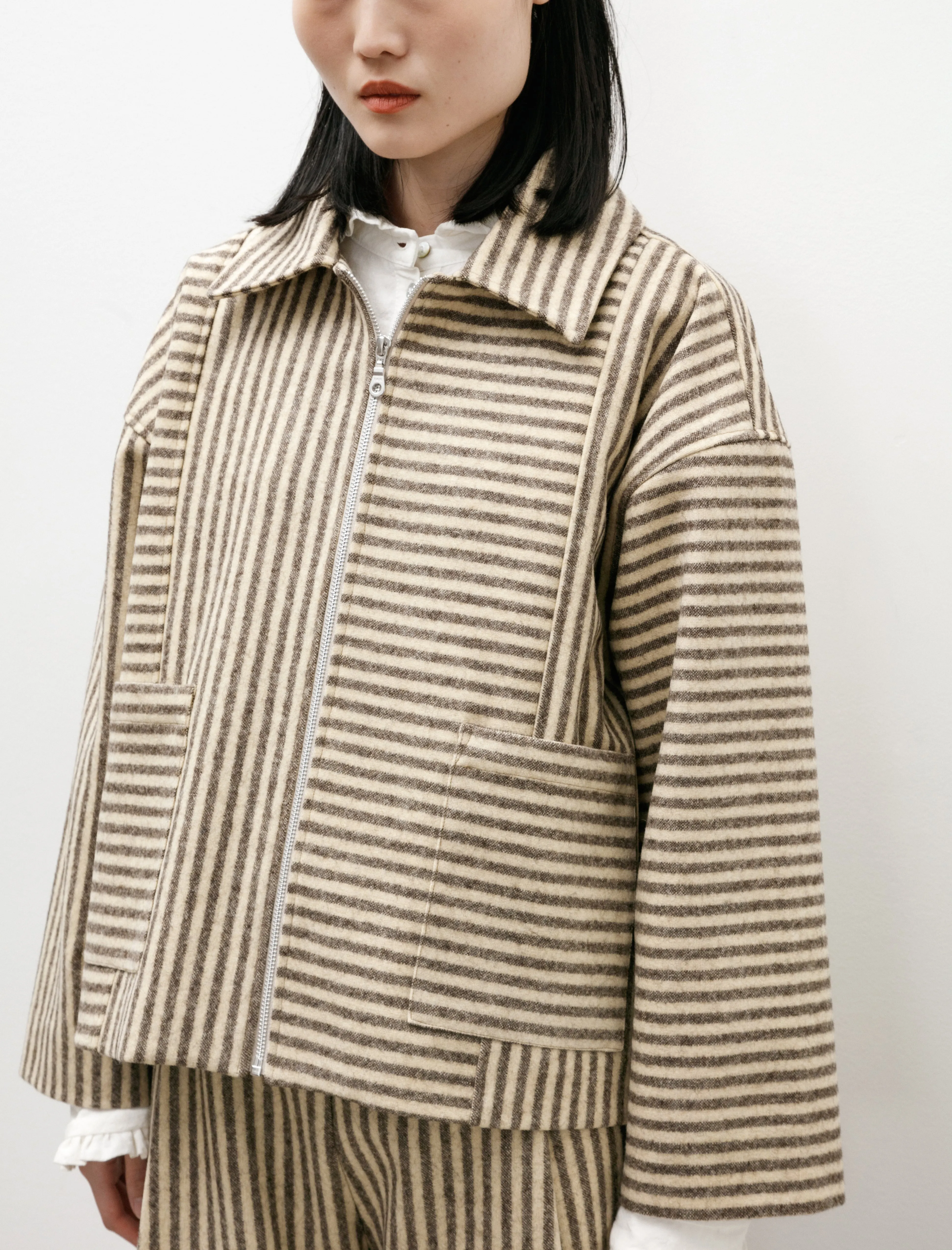 Portugese Striped Wool Anja Jacket sold by SHOP NEIGHBOR product image thumbnail 4
