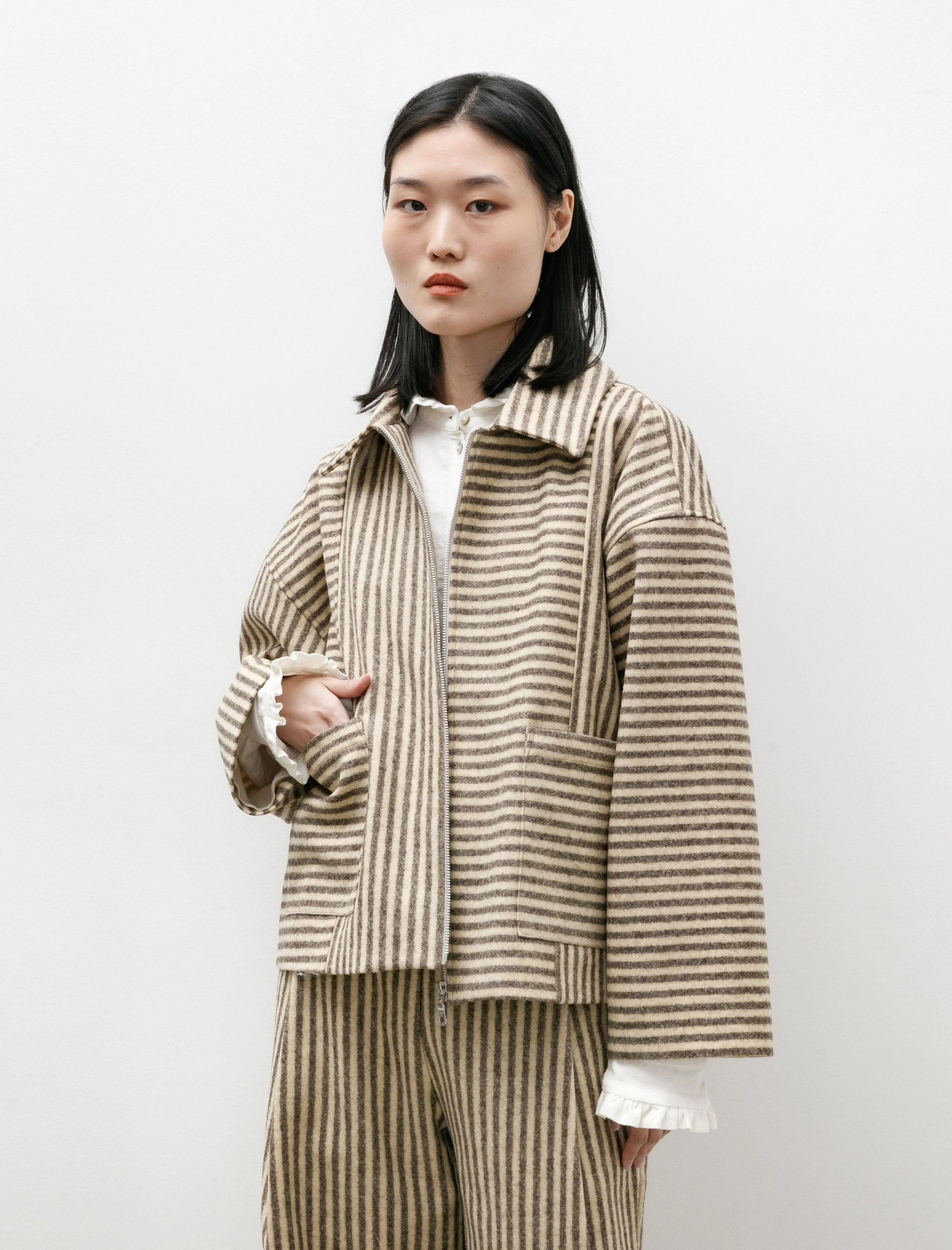 Portugese Striped Wool Anja Jacket sold by SHOP NEIGHBOR product image thumbnail 2