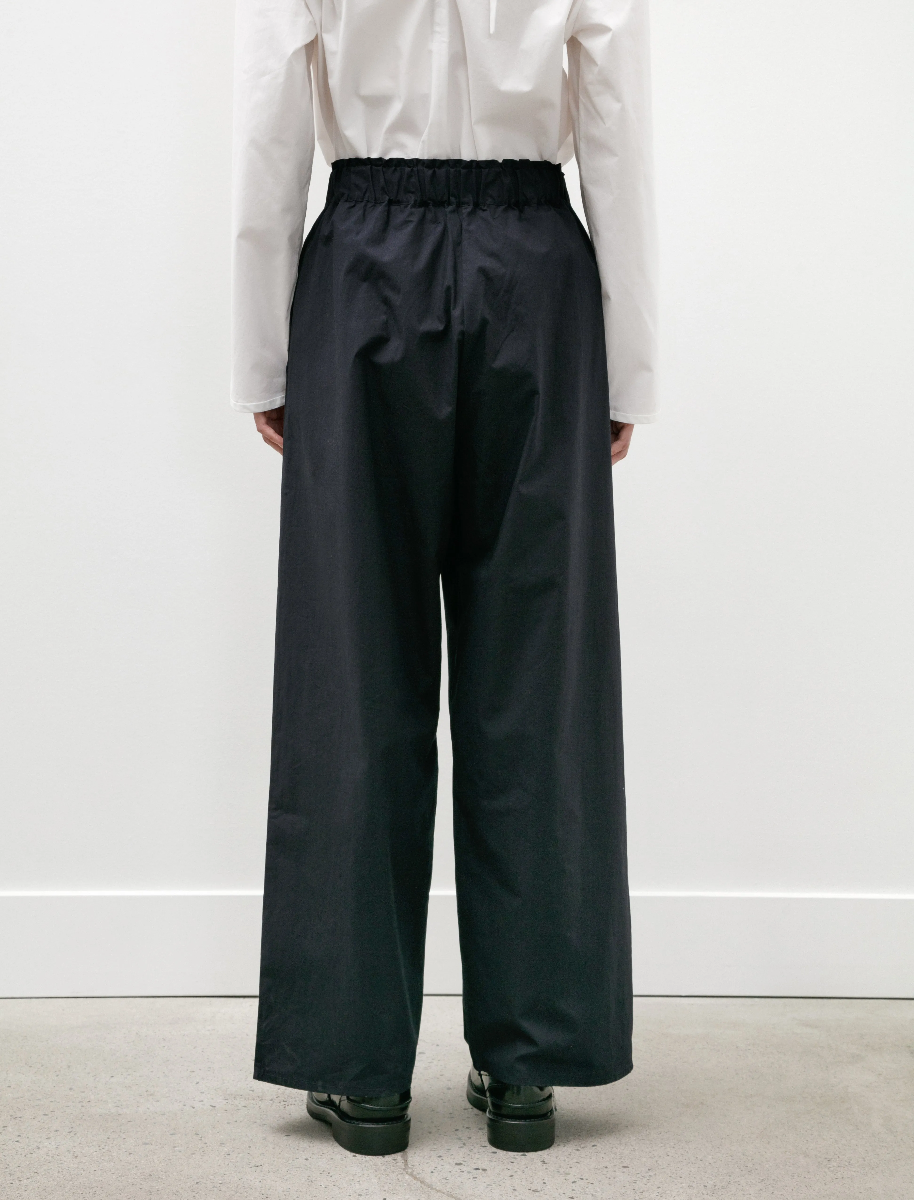 Luce Trousers Pintuck Navy Poplin sold by SHOP NEIGHBOR product image thumbnail 4