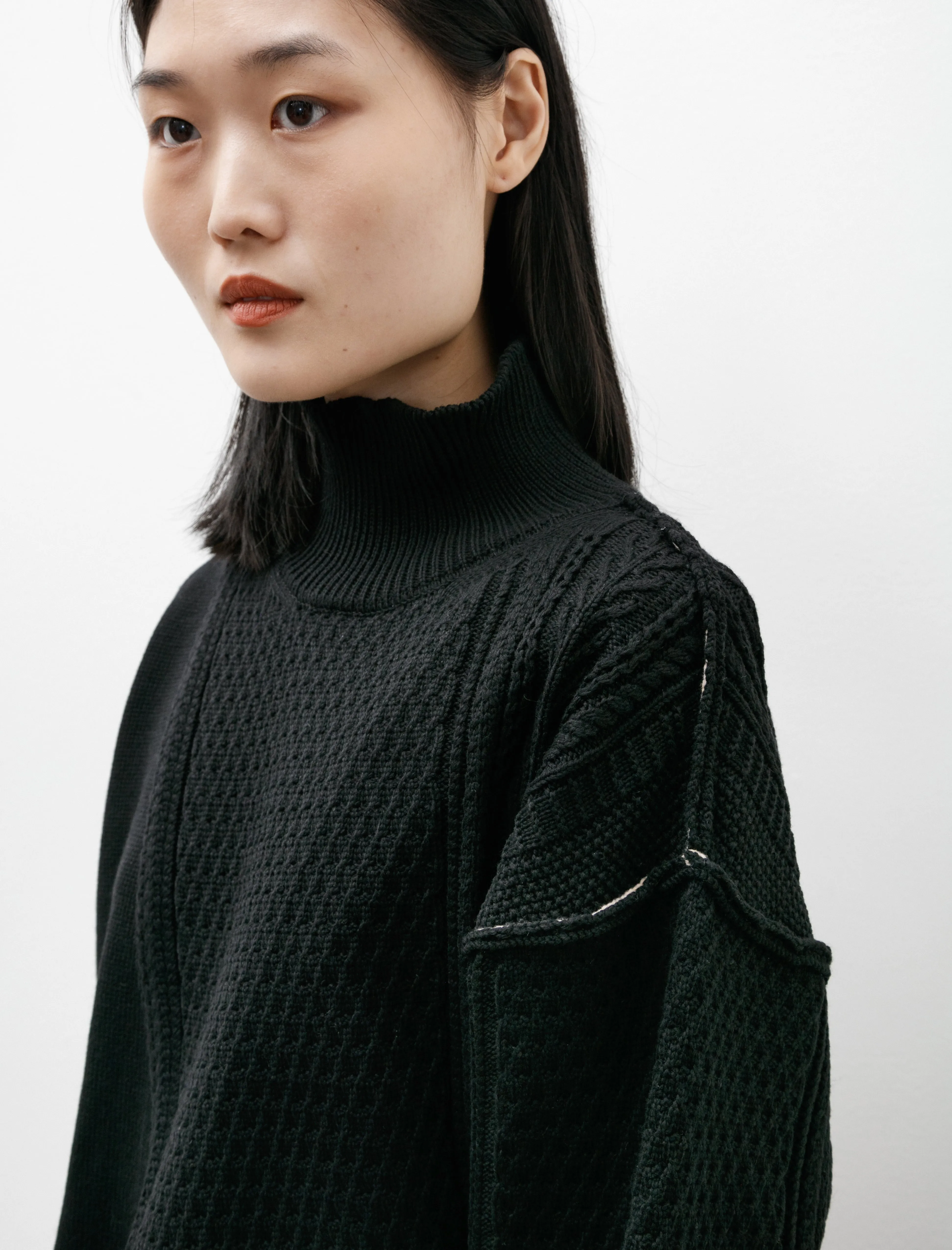 Aran Panel Short Knit Black sold by SHOP NEIGHBOR product image thumbnail 2