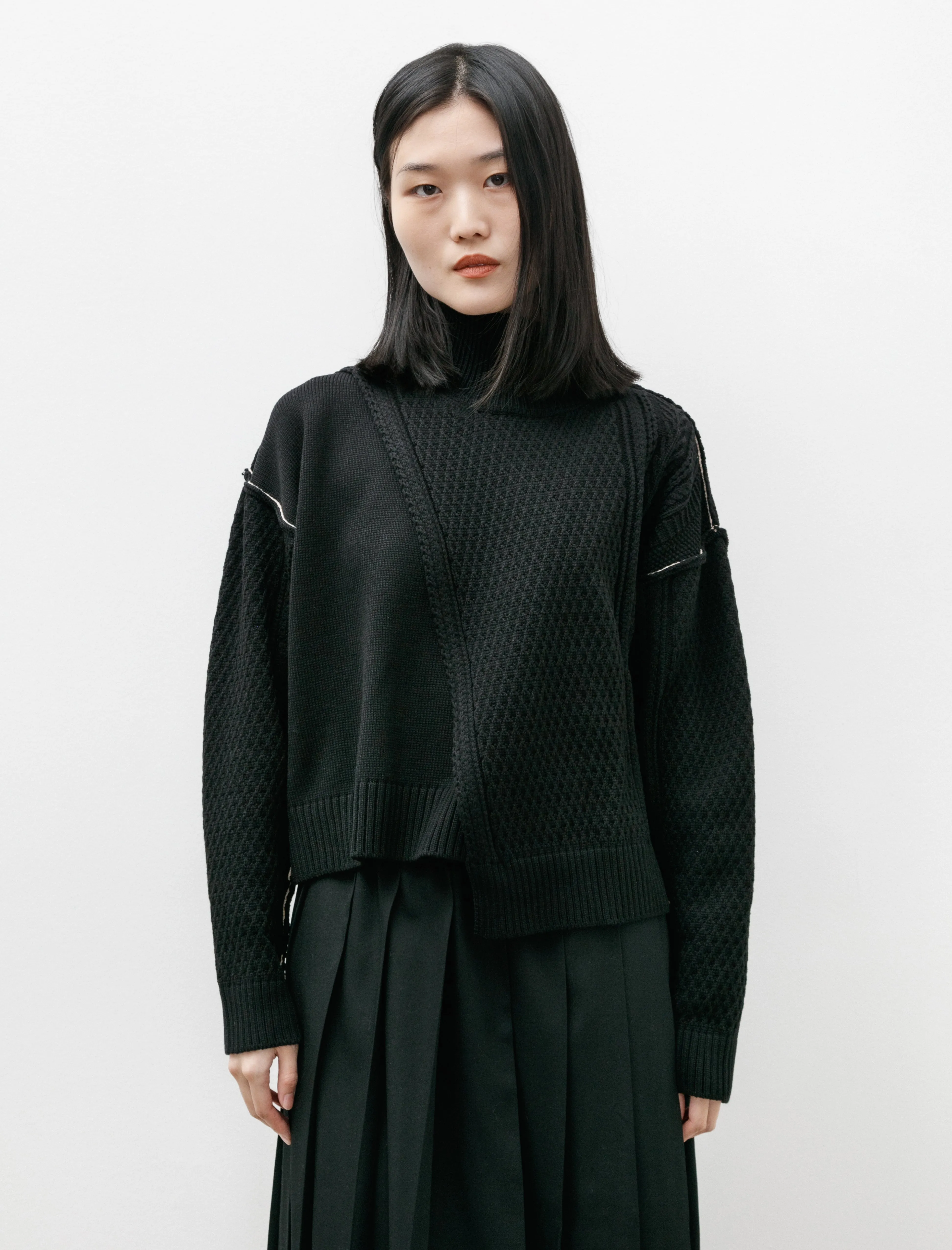 Aran Panel Short Knit Black sold by SHOP NEIGHBOR