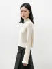 Wool Cotton Tight Round Neck Knit Off White sold by SHOP NEIGHBOR