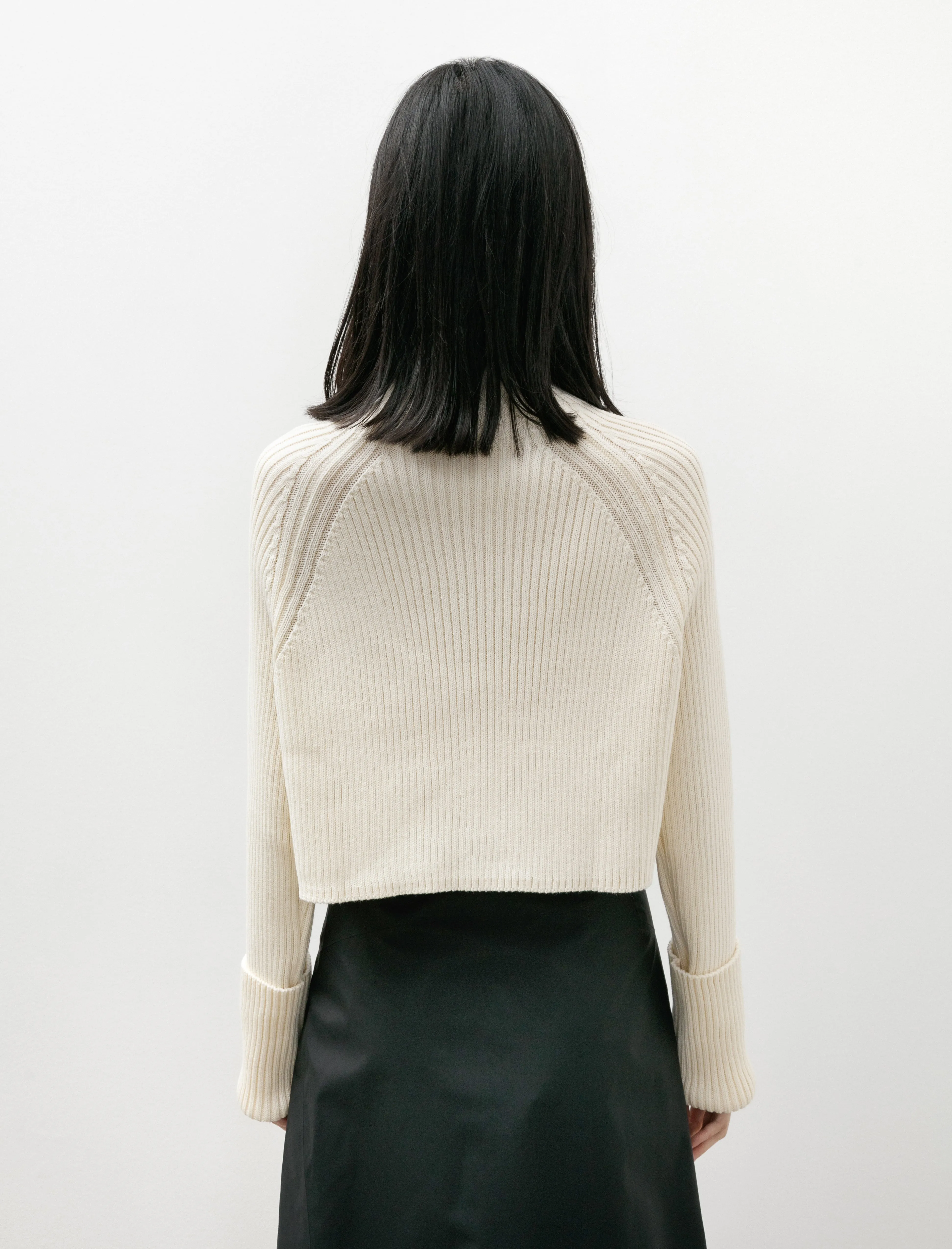 Wool Cotton Tight Round Neck Knit Off White sold by SHOP NEIGHBOR product image thumbnail 5