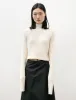Wool Cotton Tight Round Neck Knit Off White sold by SHOP NEIGHBOR
