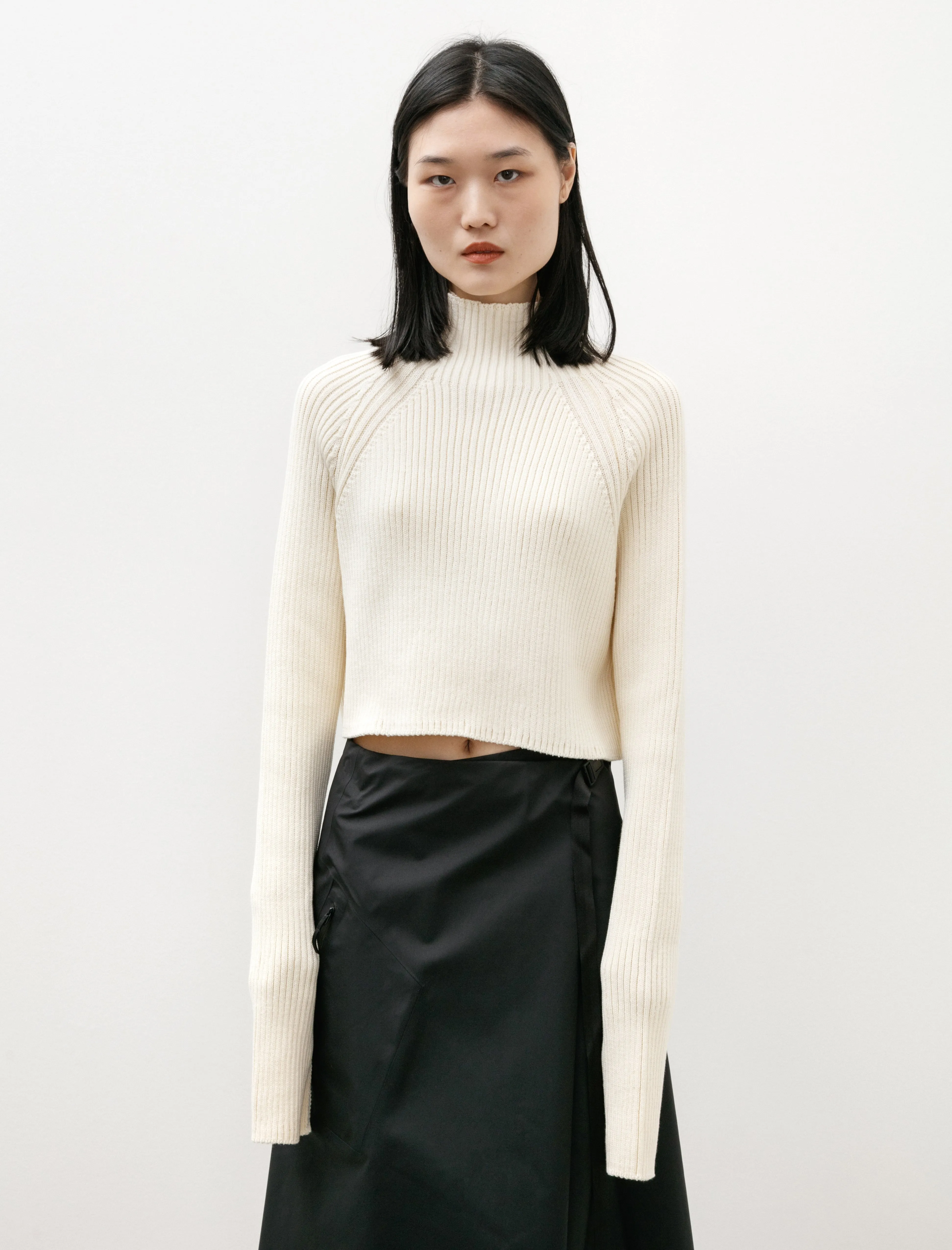 Wool Cotton Tight Round Neck Knit Off White sold by SHOP NEIGHBOR product image thumbnail 3