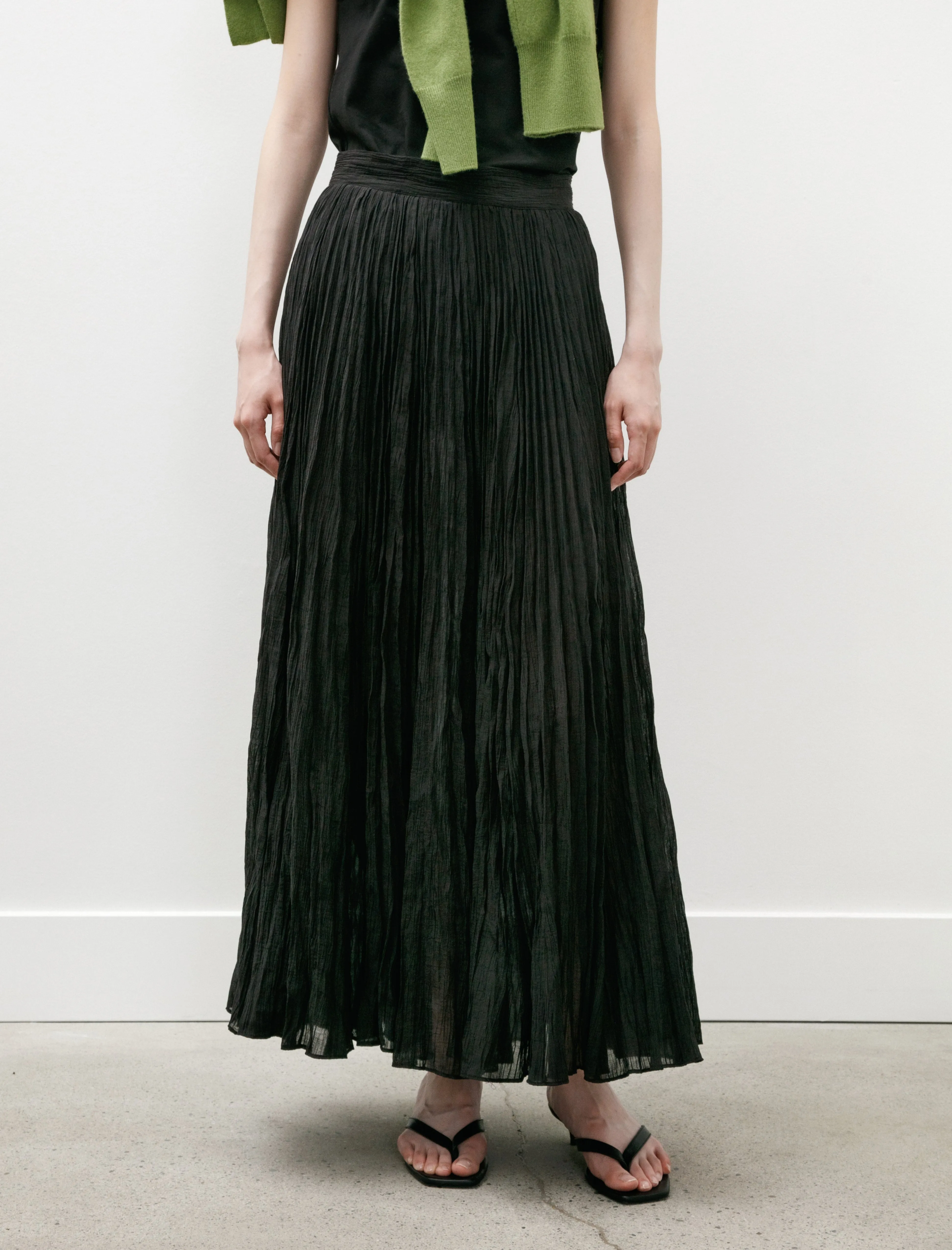 Crinkled Plissé Skirt Black sold by SHOP NEIGHBOR product image thumbnail 2